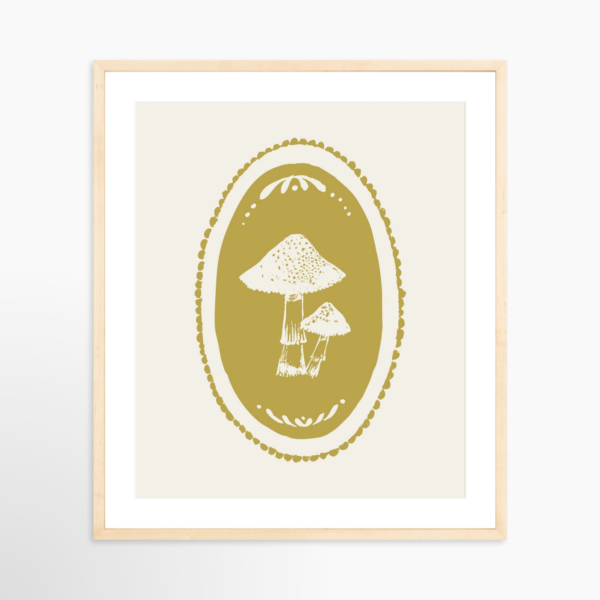 20x24 / Natural Frame + White Mat