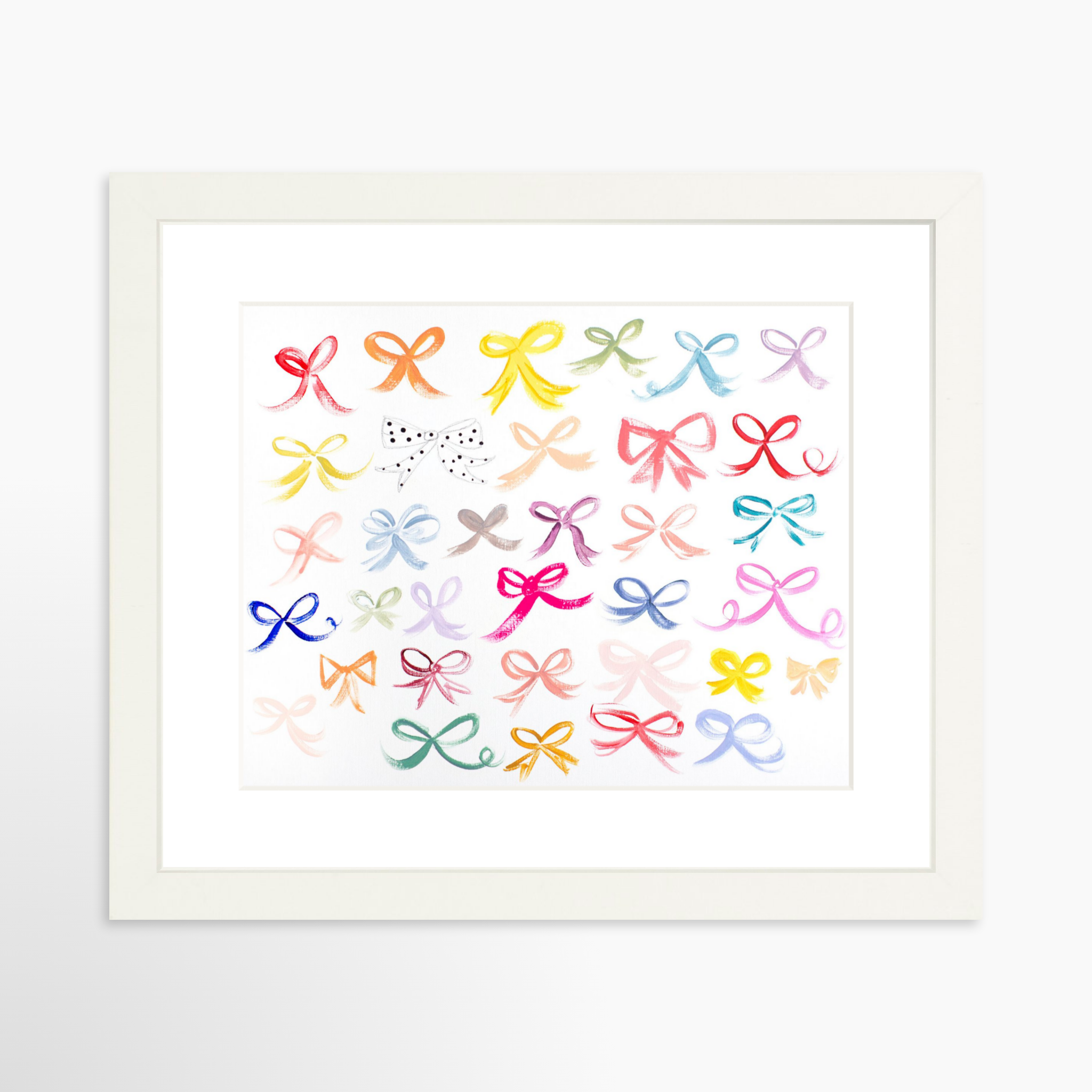 10x8 / White Frame + White Mat