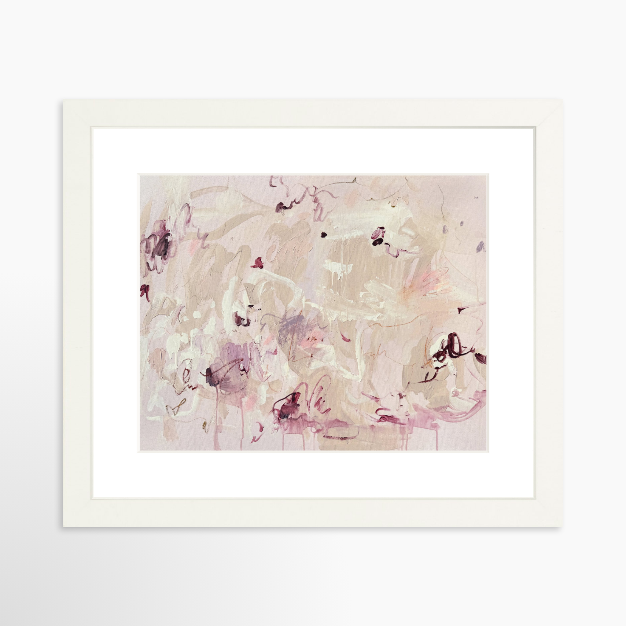 10x8 / White Frame + White Mat