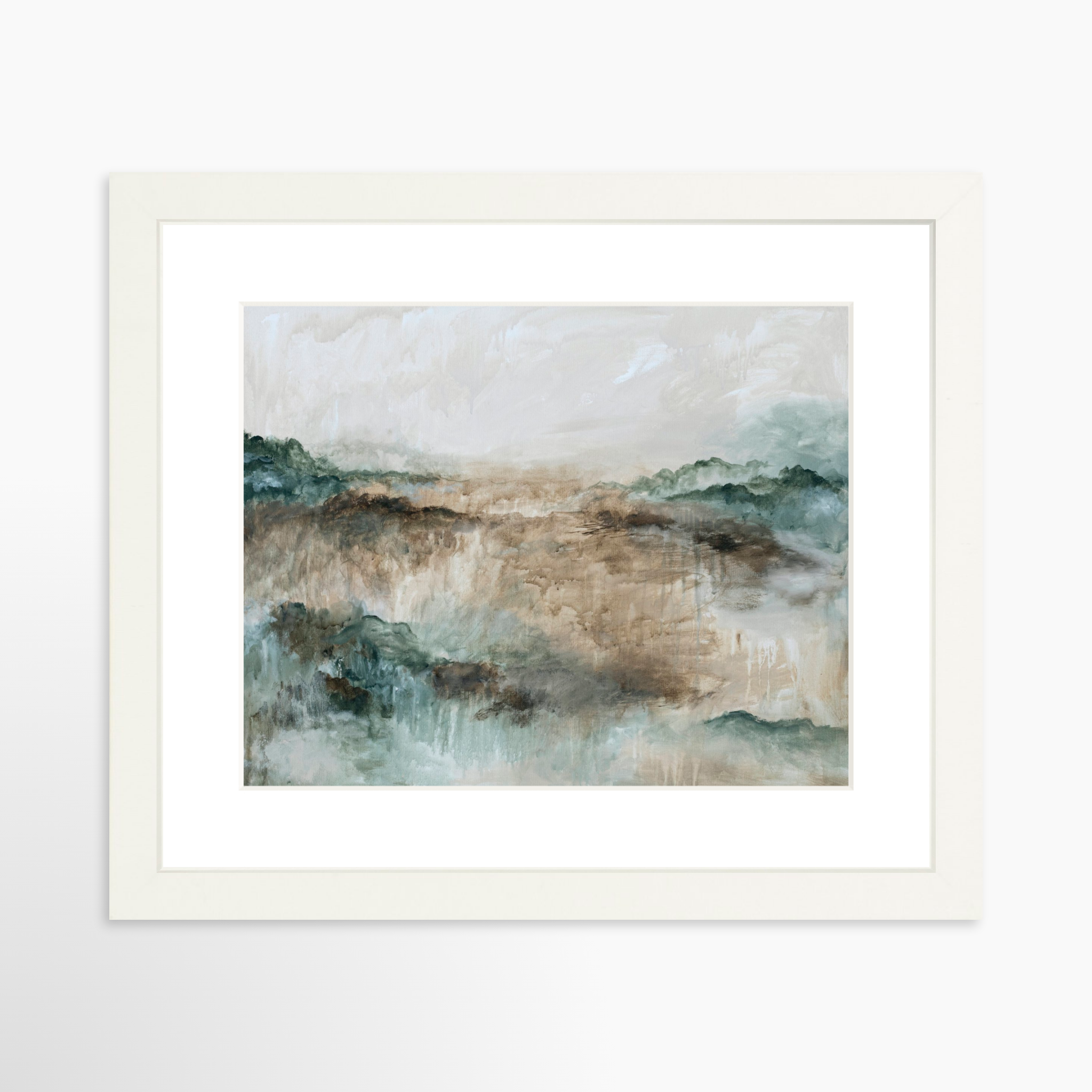 10x8 / White Frame + White Mat