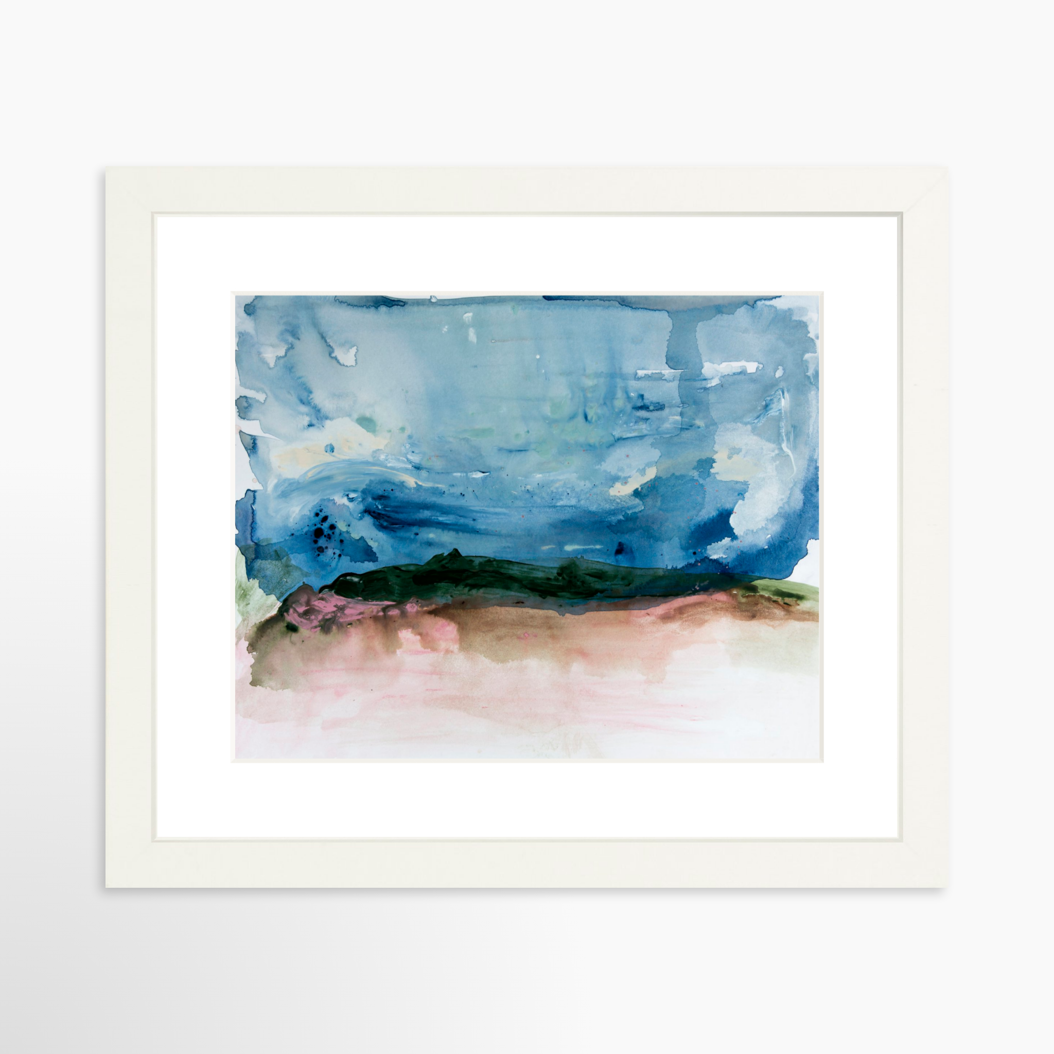 10x8 / White Frame + White Mat