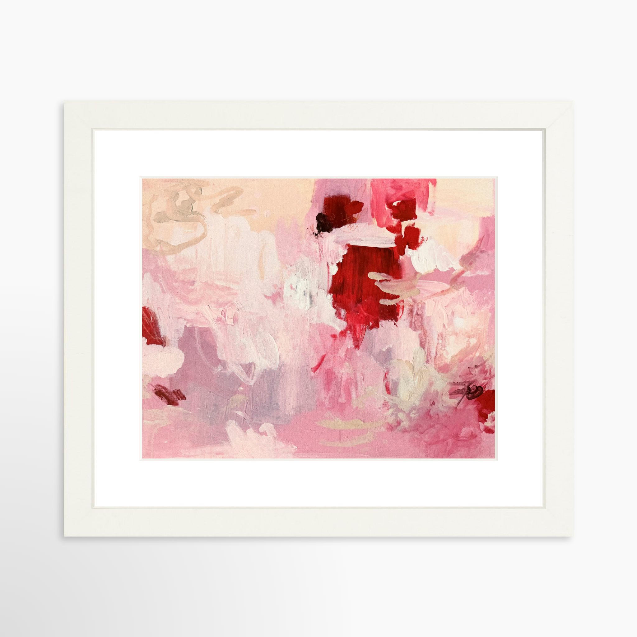 10x8 / White Frame + White Mat