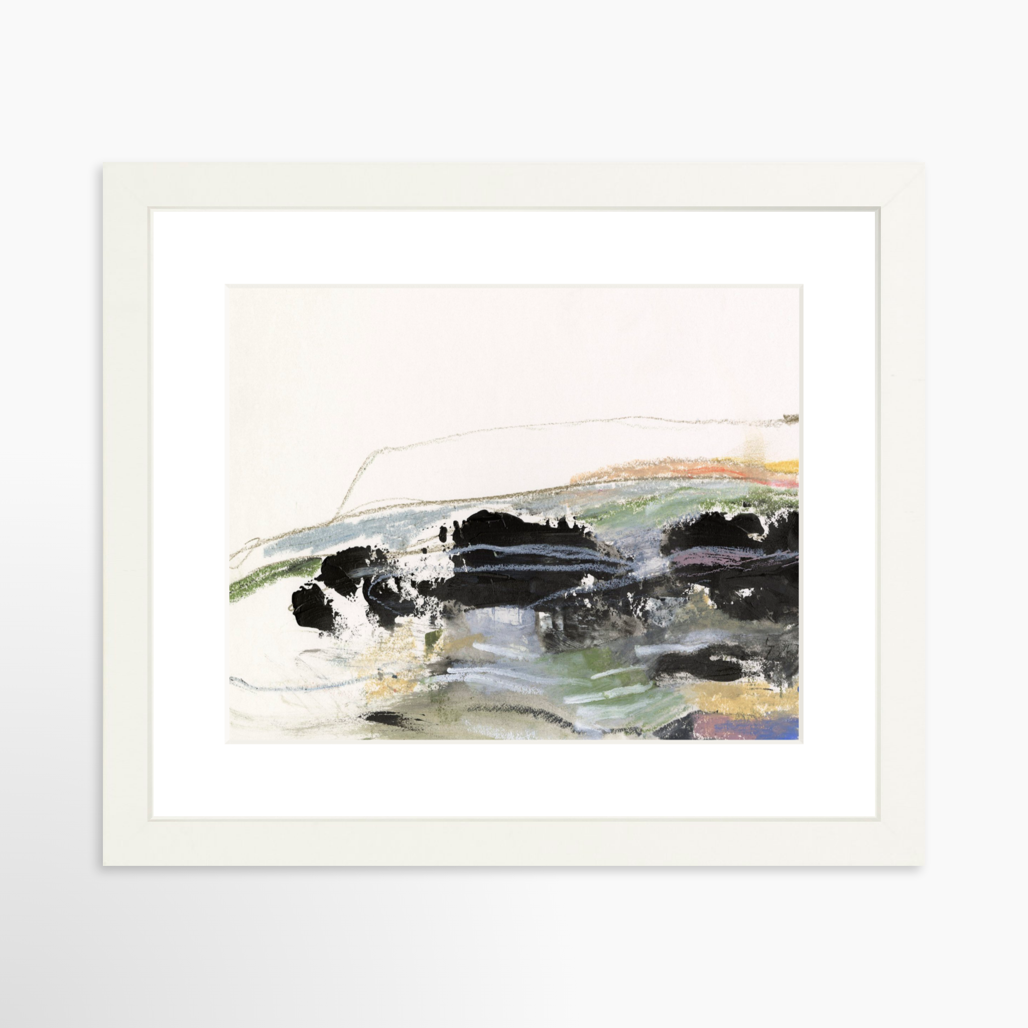 10x8 / White Frame + White Mat