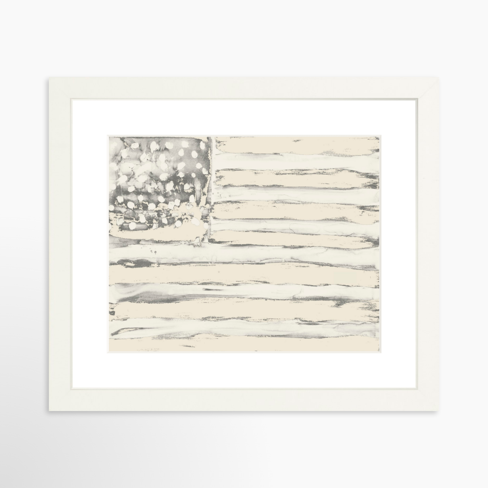 10x8 / White Frame + White Mat