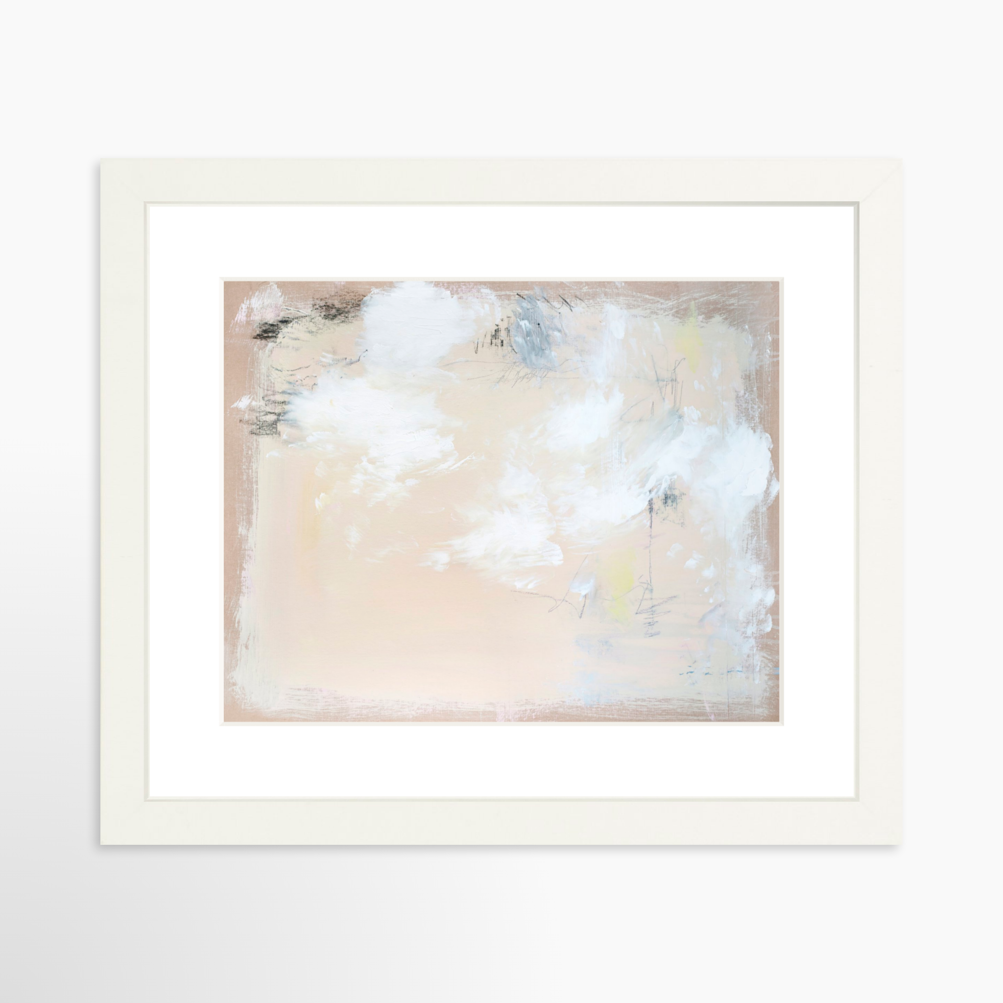 10x8 / White Frame + White Mat
