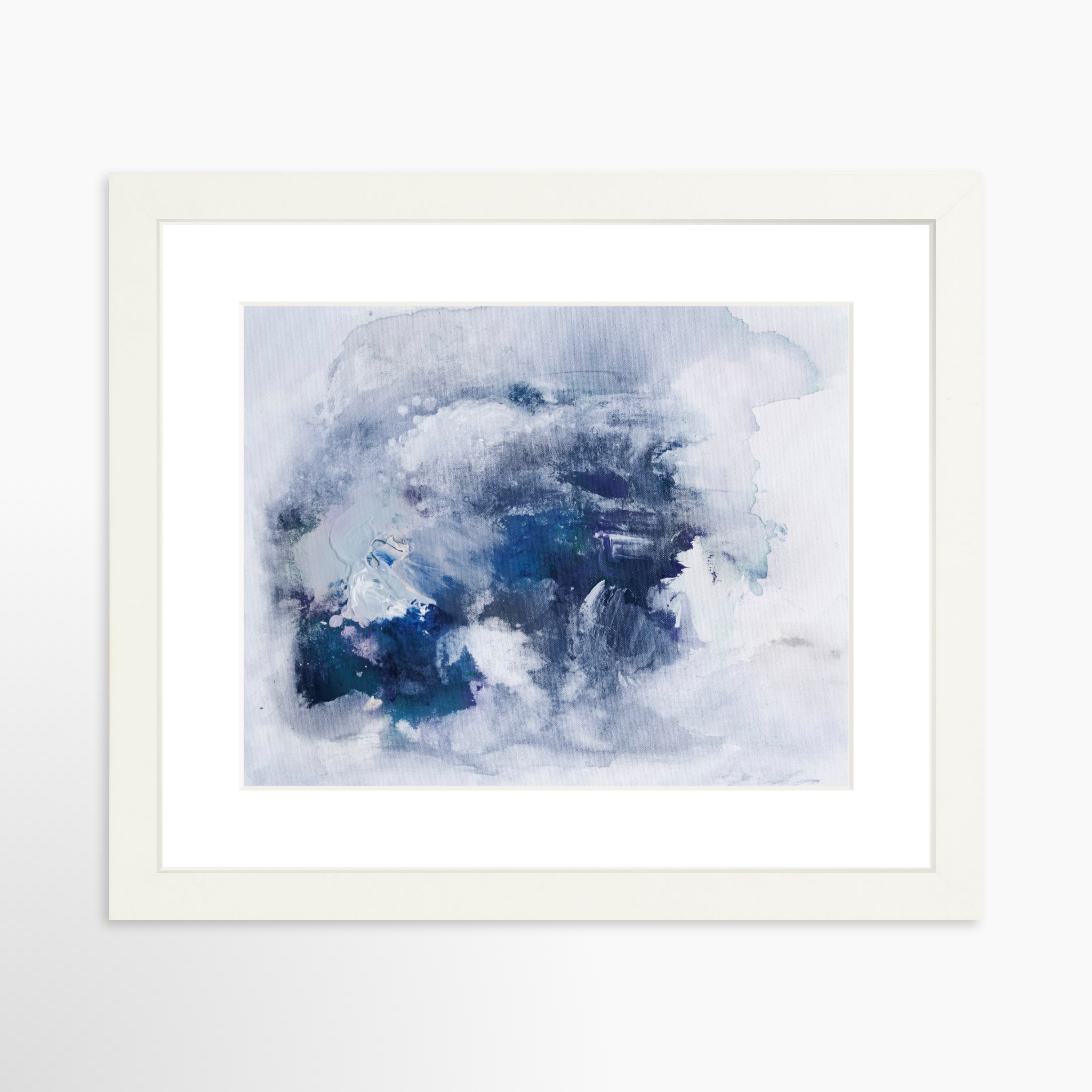 10x8 / White Frame + White Mat