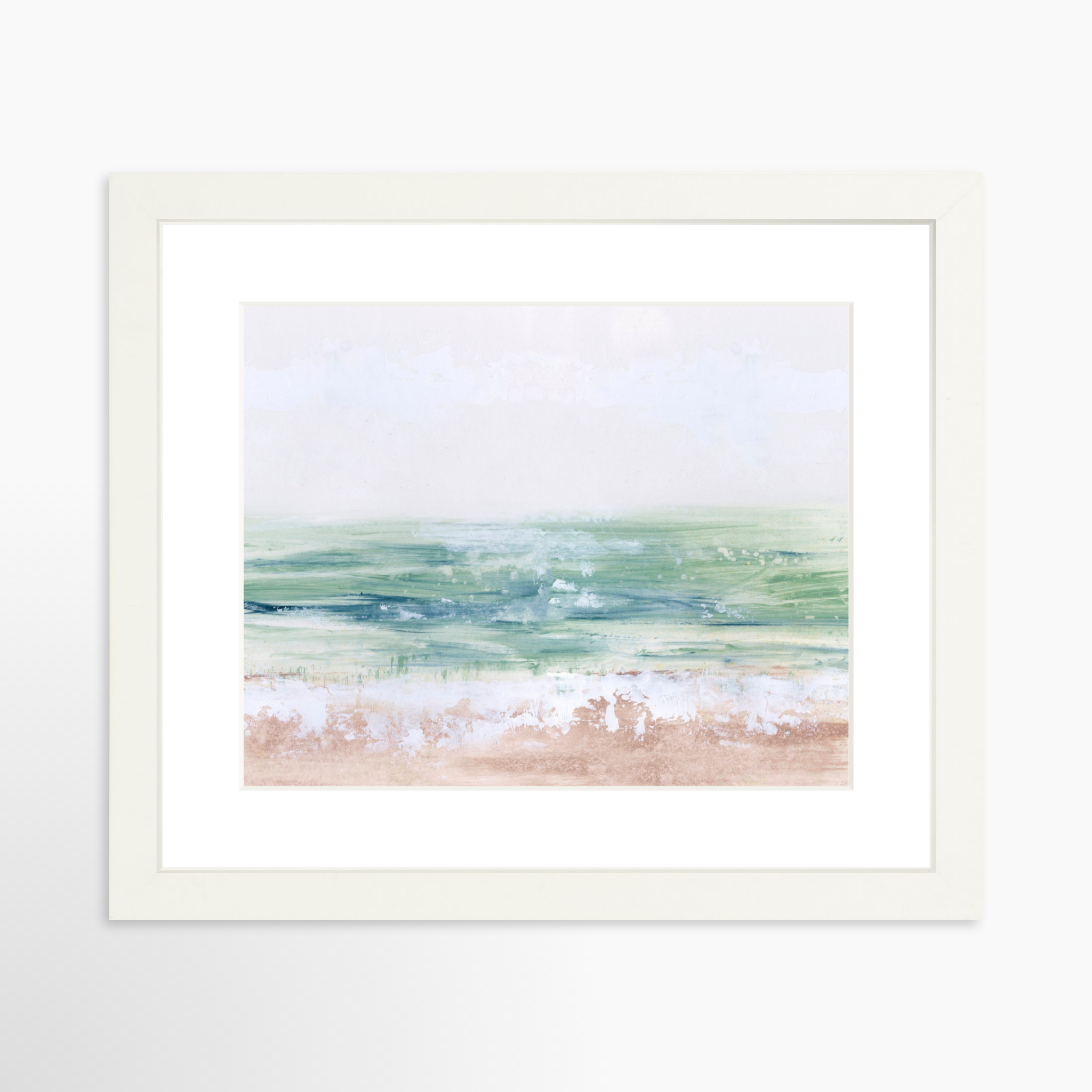 10x8 / White Frame + White Mat