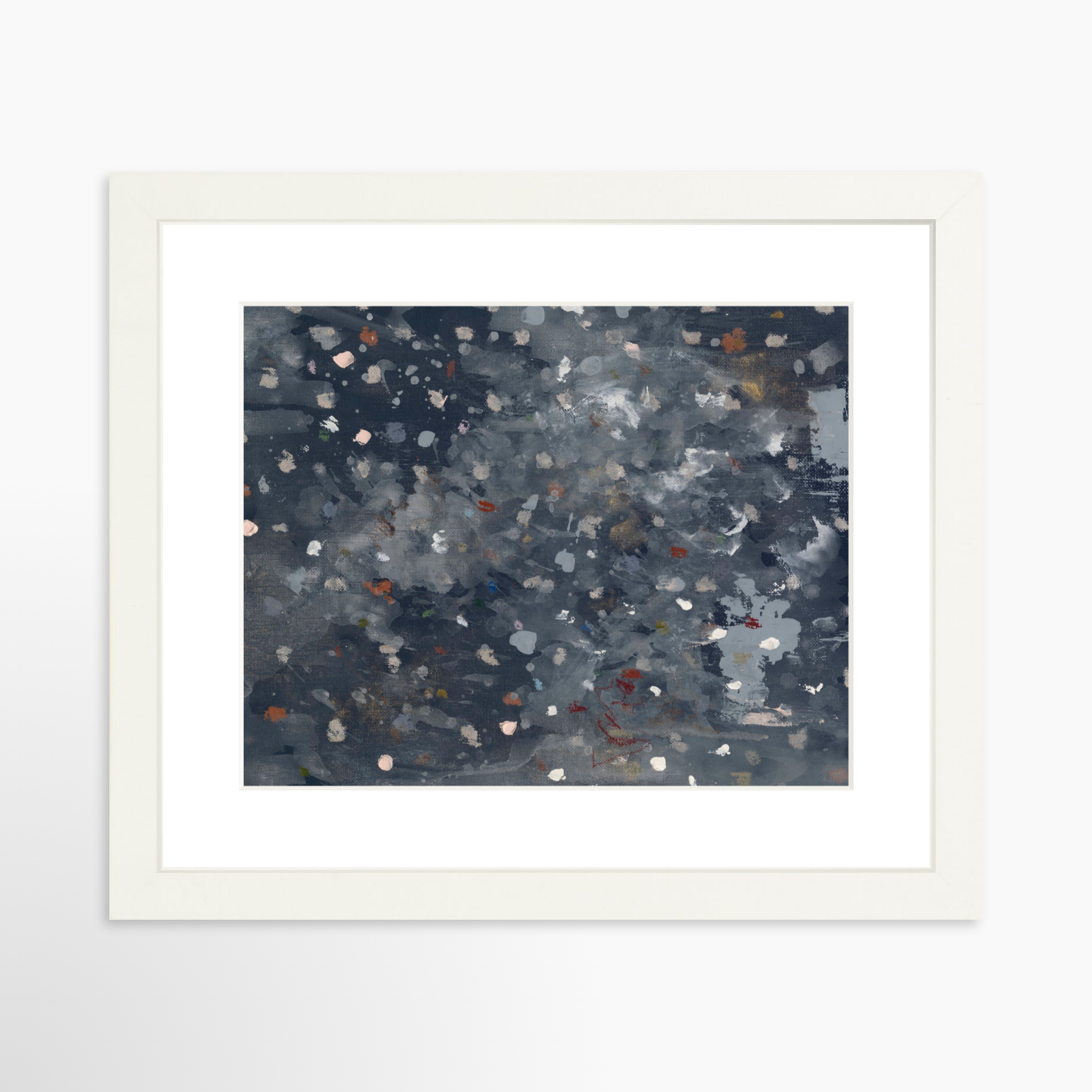 10x8 / White Frame + White Mat