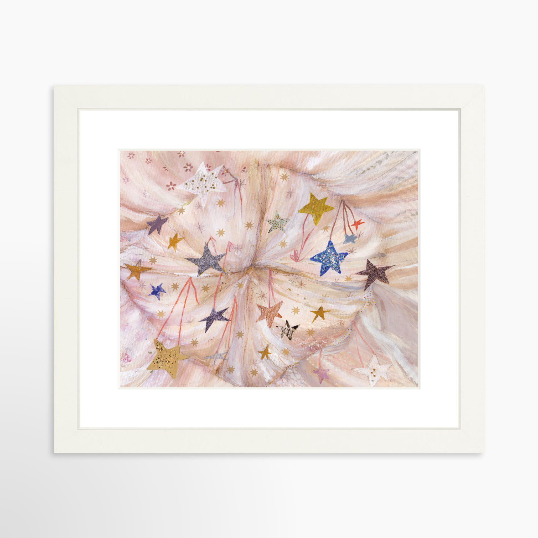 10x8 / White Frame + White Mat