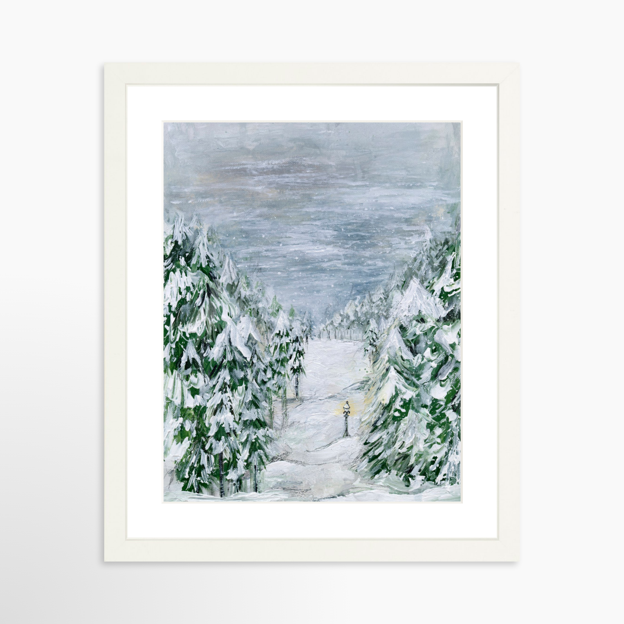 11x14 / White Frame + White Mat