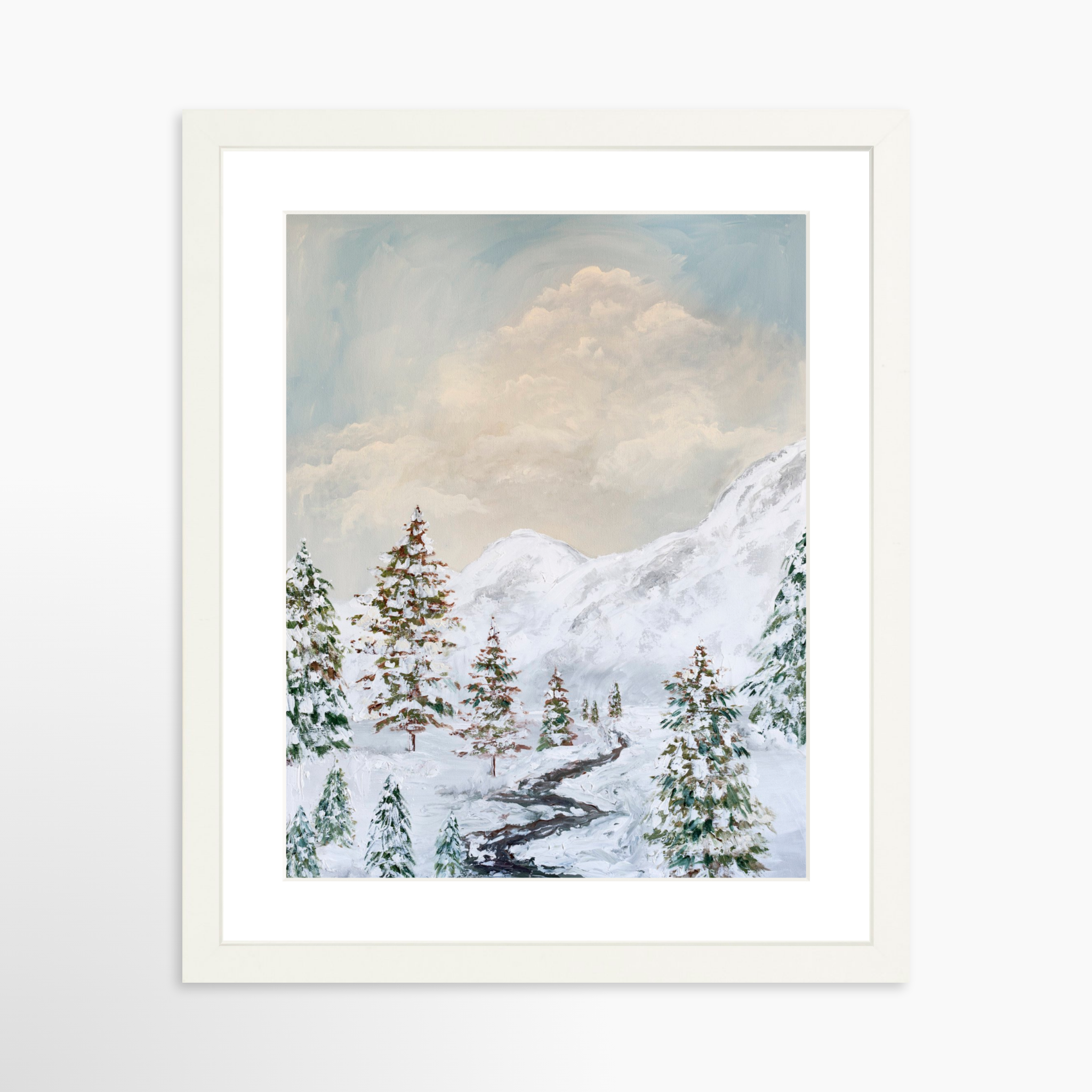 11x14 / White Frame + White Mat
