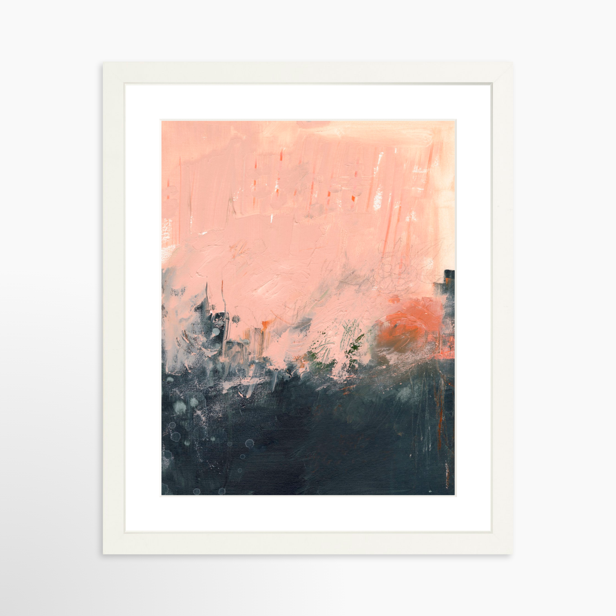 11x14 / White Frame + White Mat