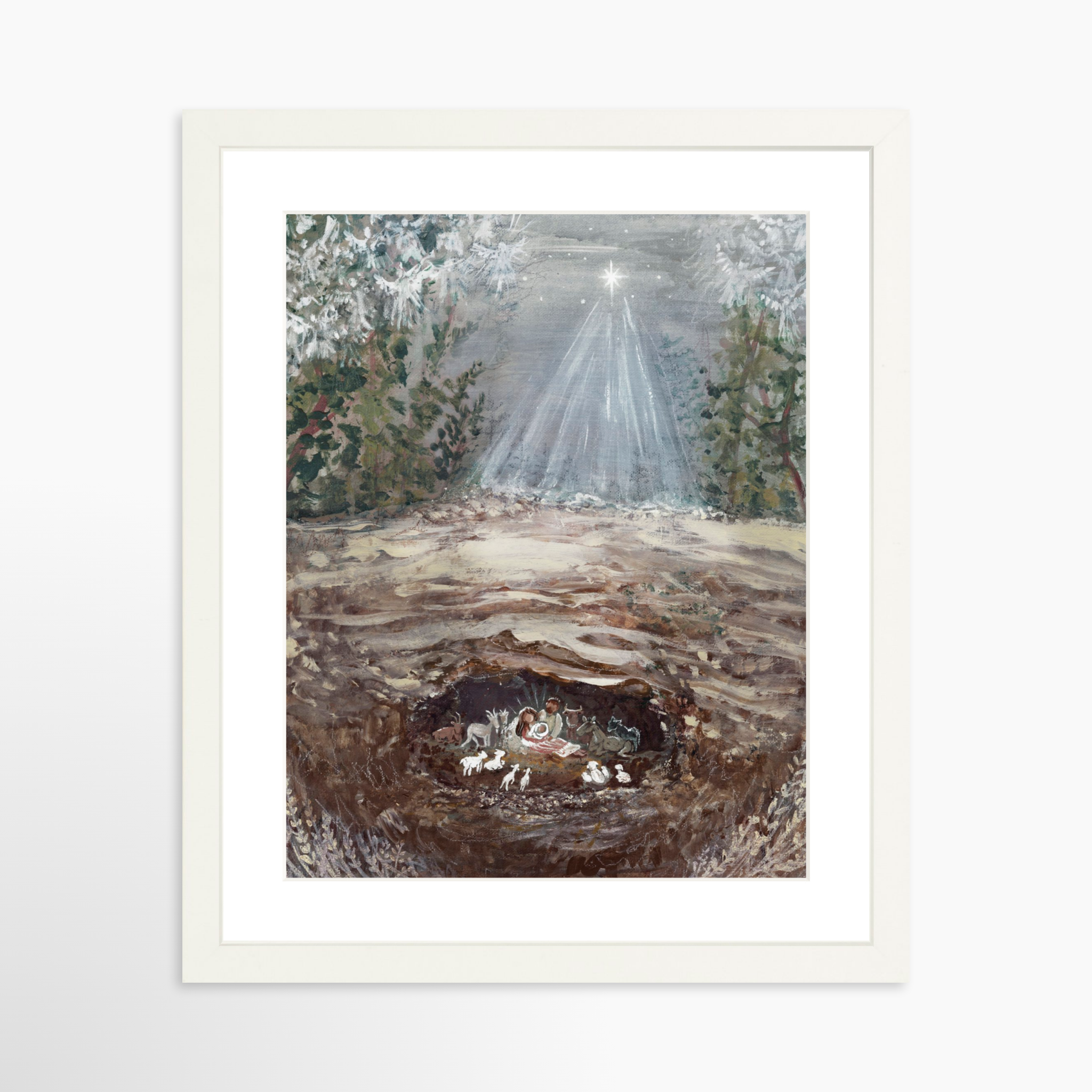 11x14 / White Frame + White Mat