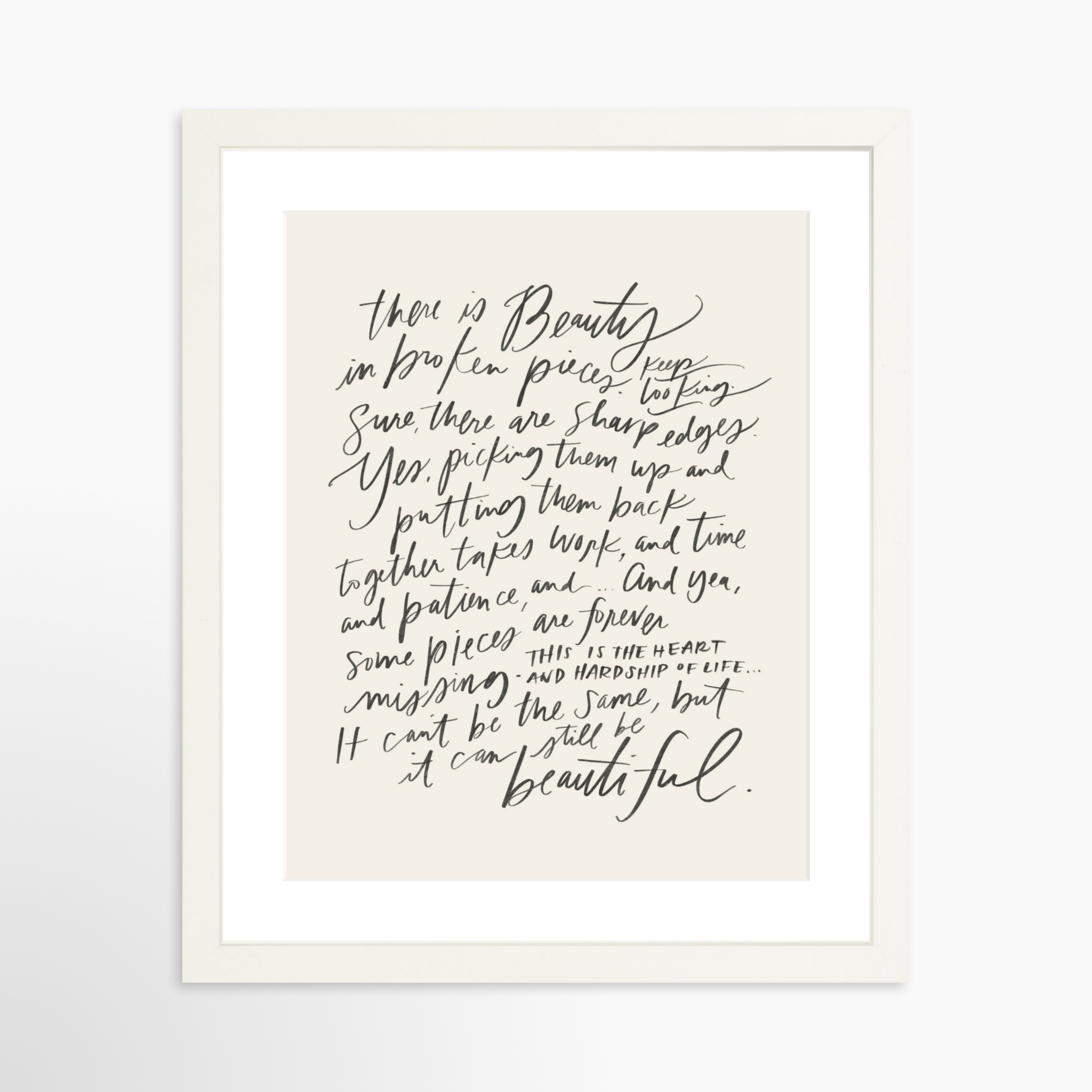 11x14 / White Frame + White Mat