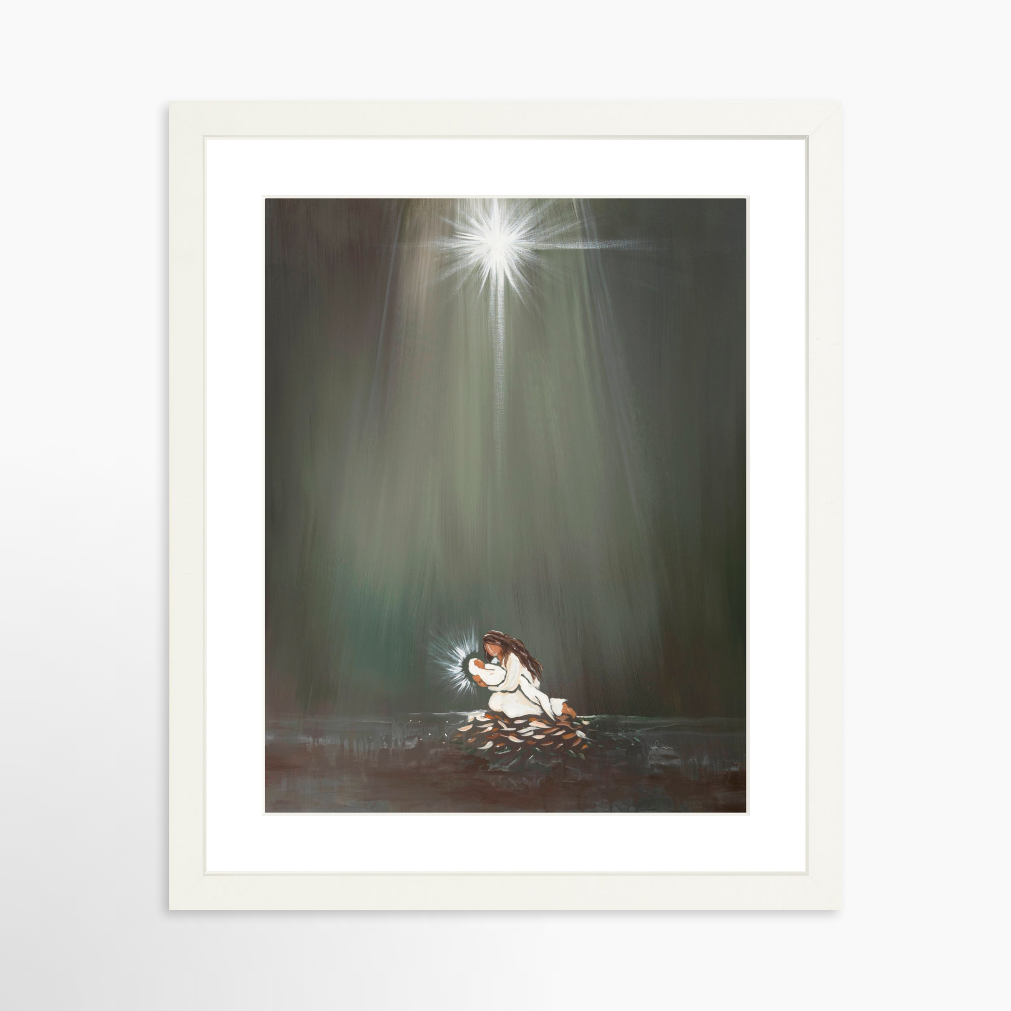 11x14 / White Frame + White Mat