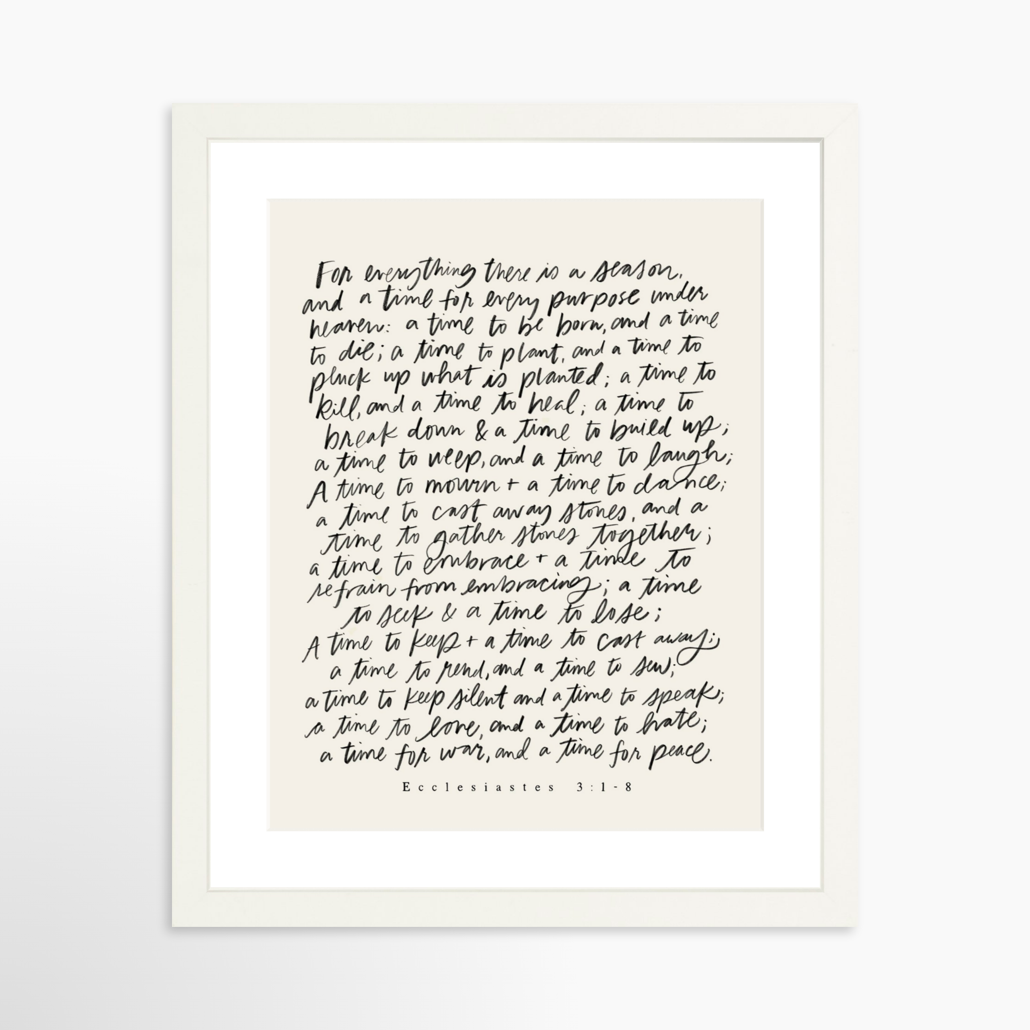 11x14 / White Frame + White Mat