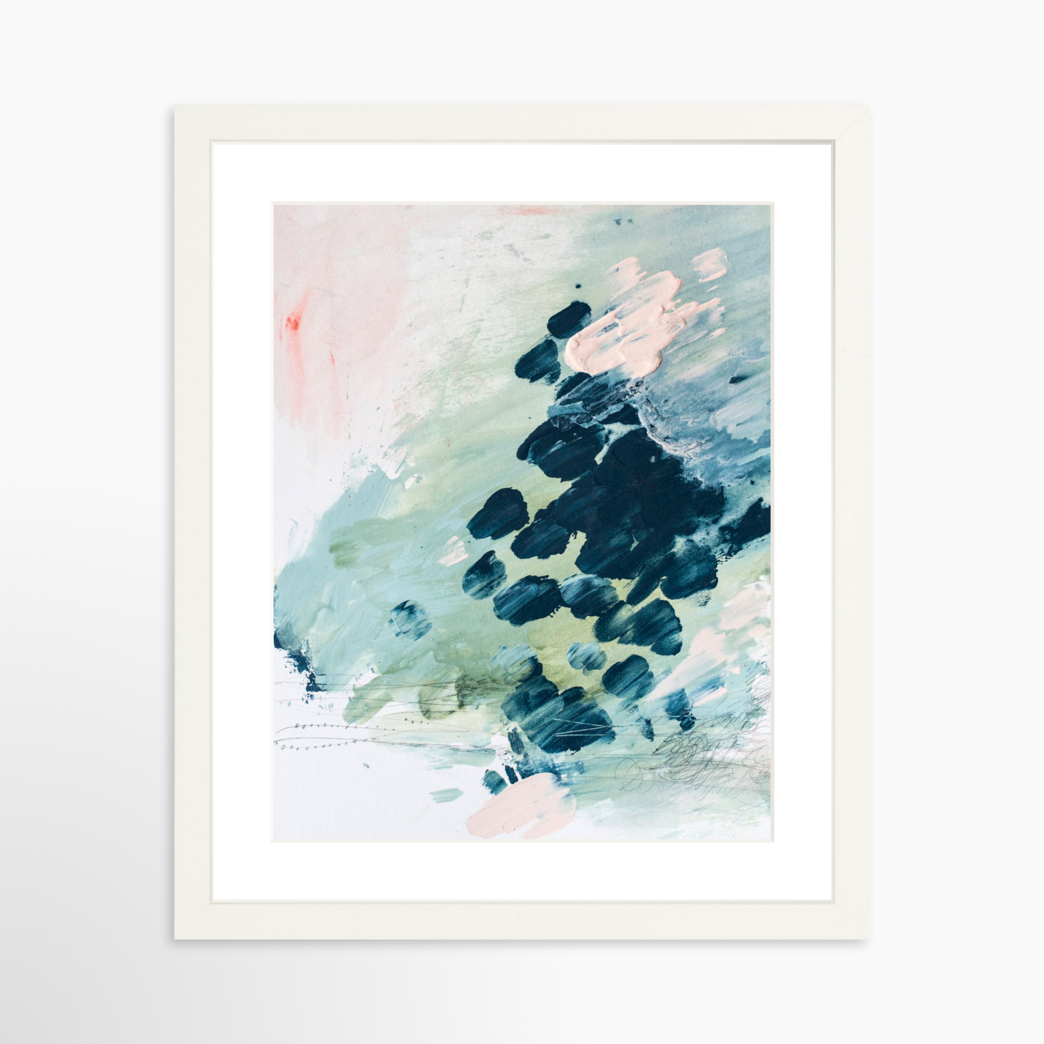 11x14 / White Frame + White Mat