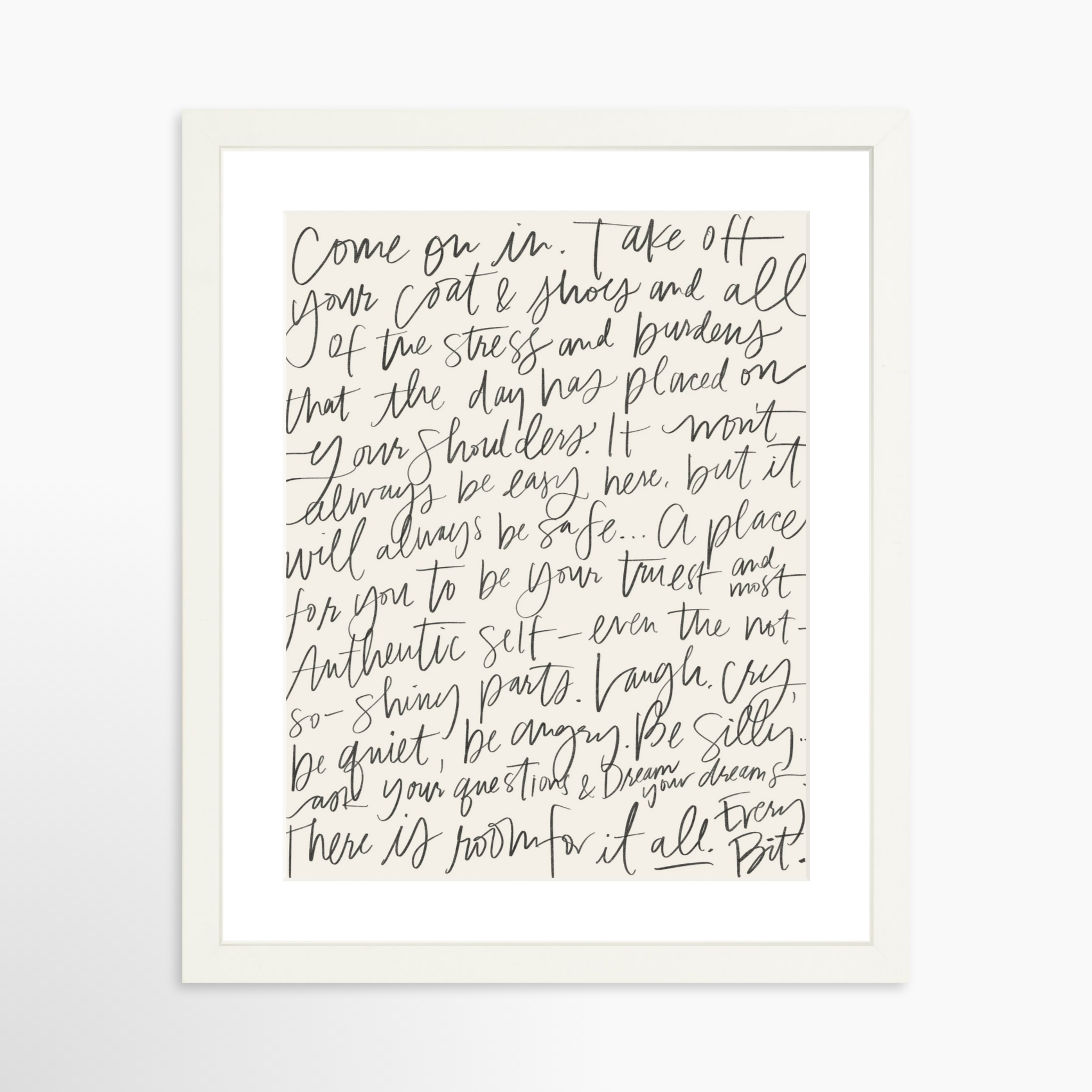 11x14 / White Frame + White Mat