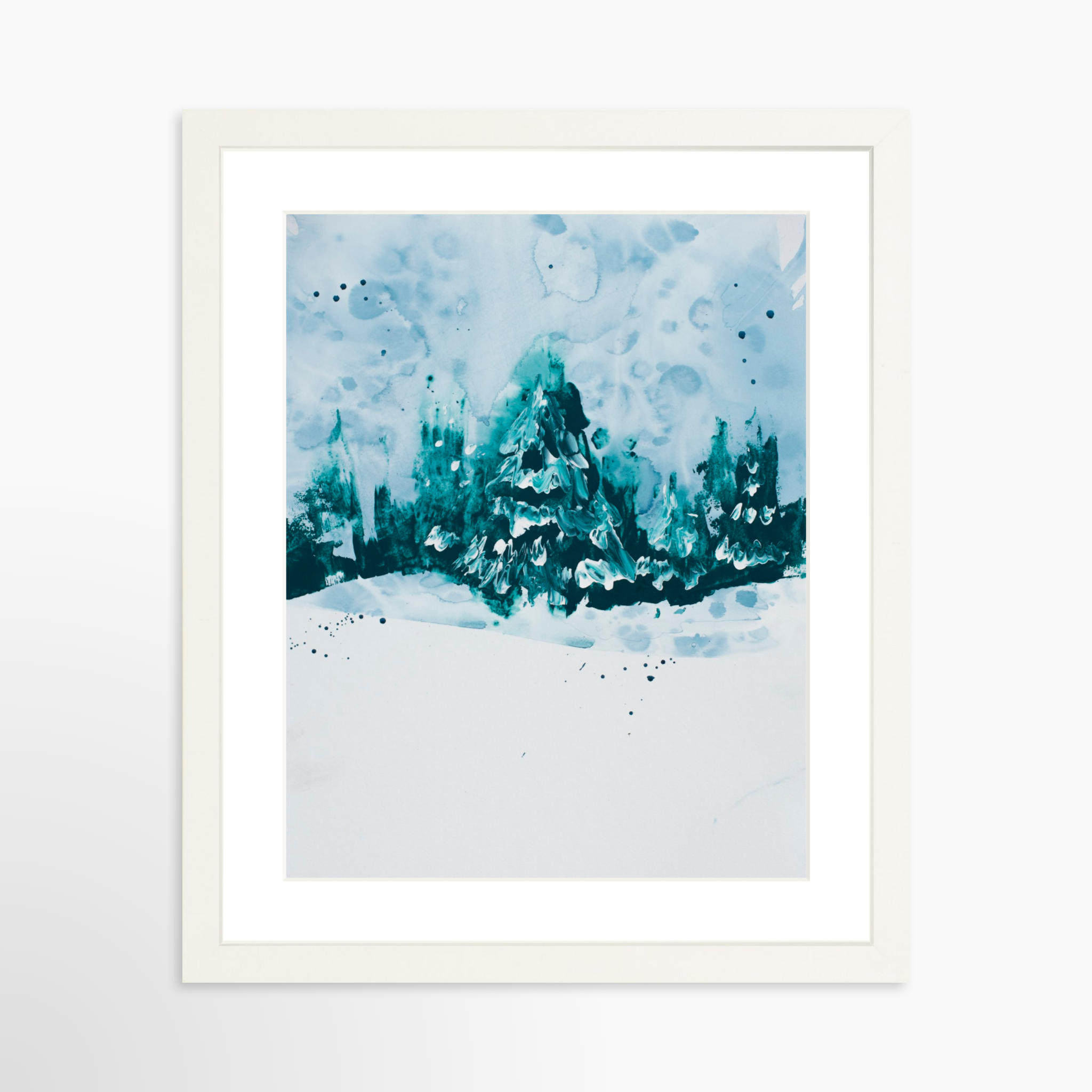 11x14 / White Frame + White Mat