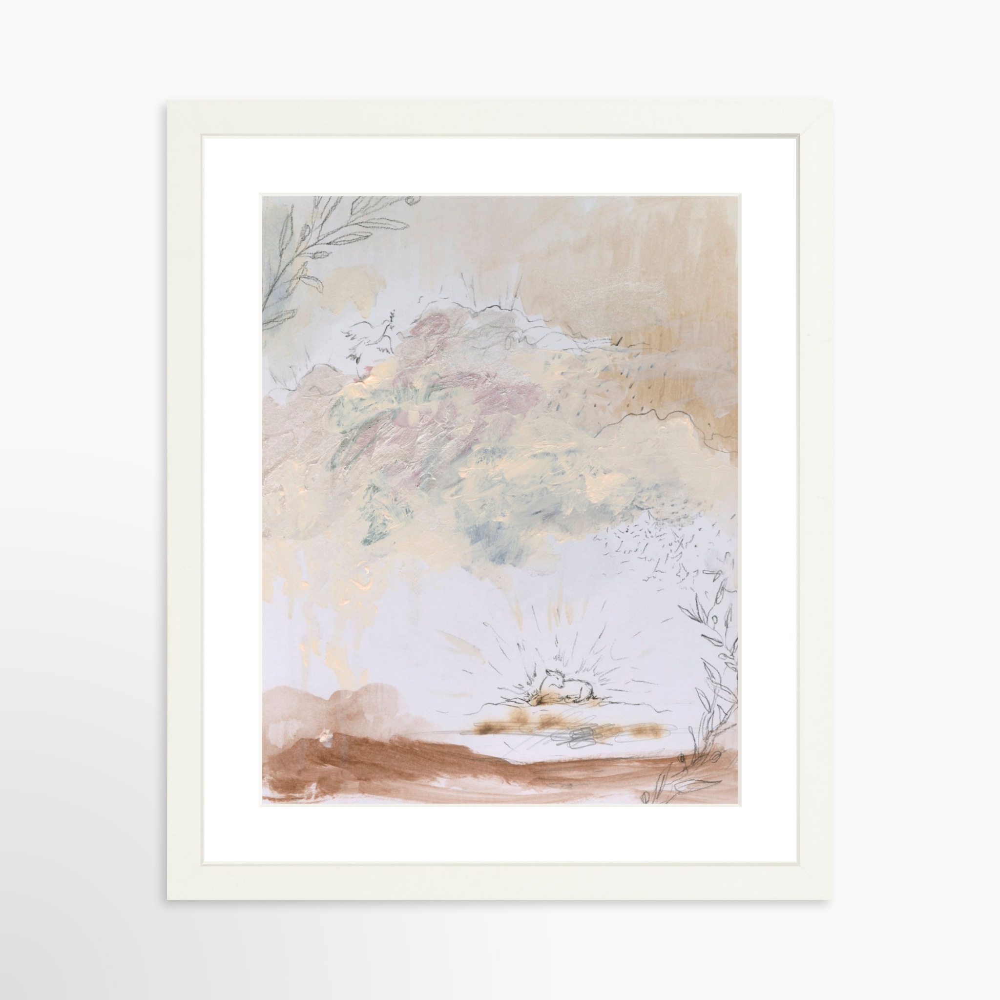 11x14 / White Frame + White Mat