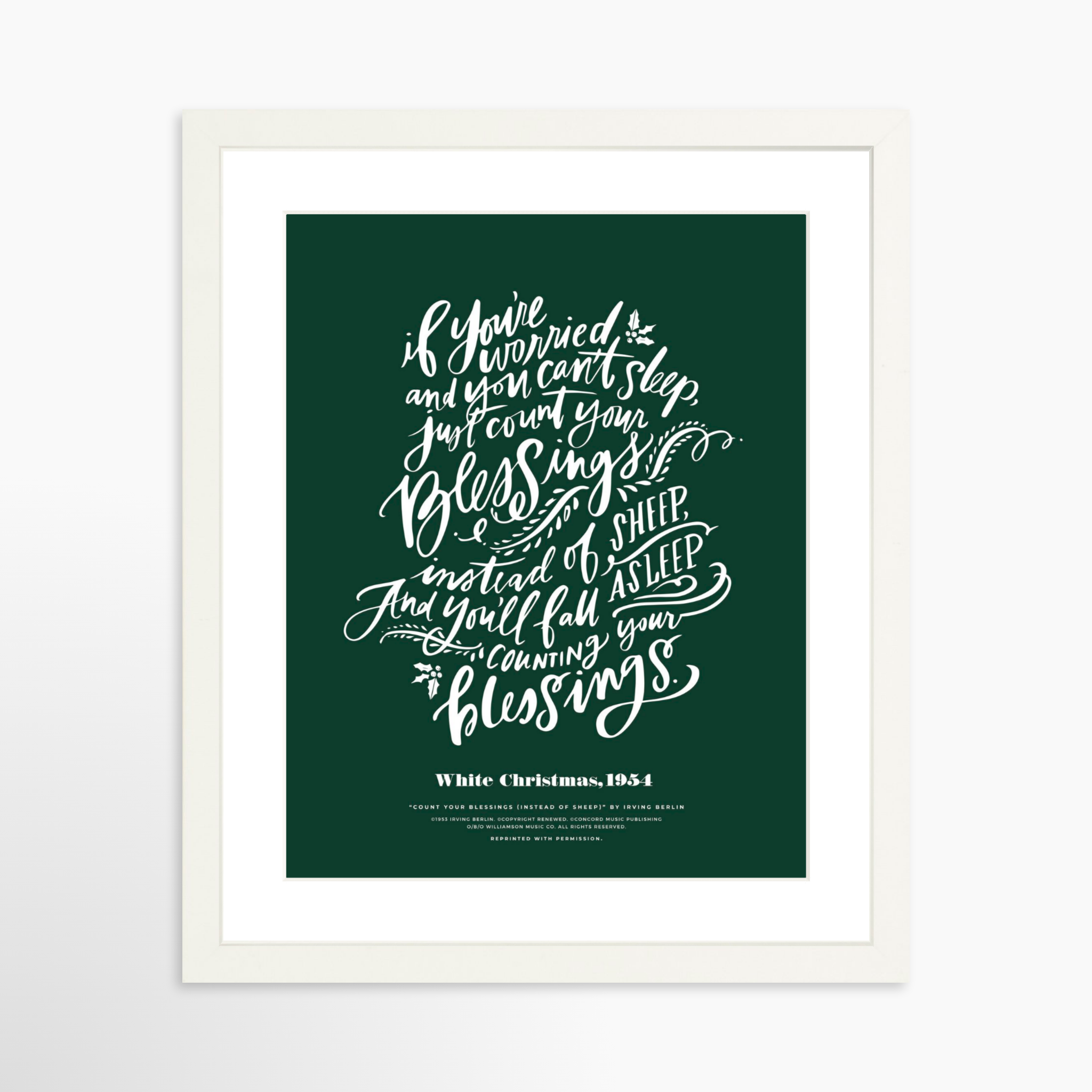 11x14 / White Frame + White Mat