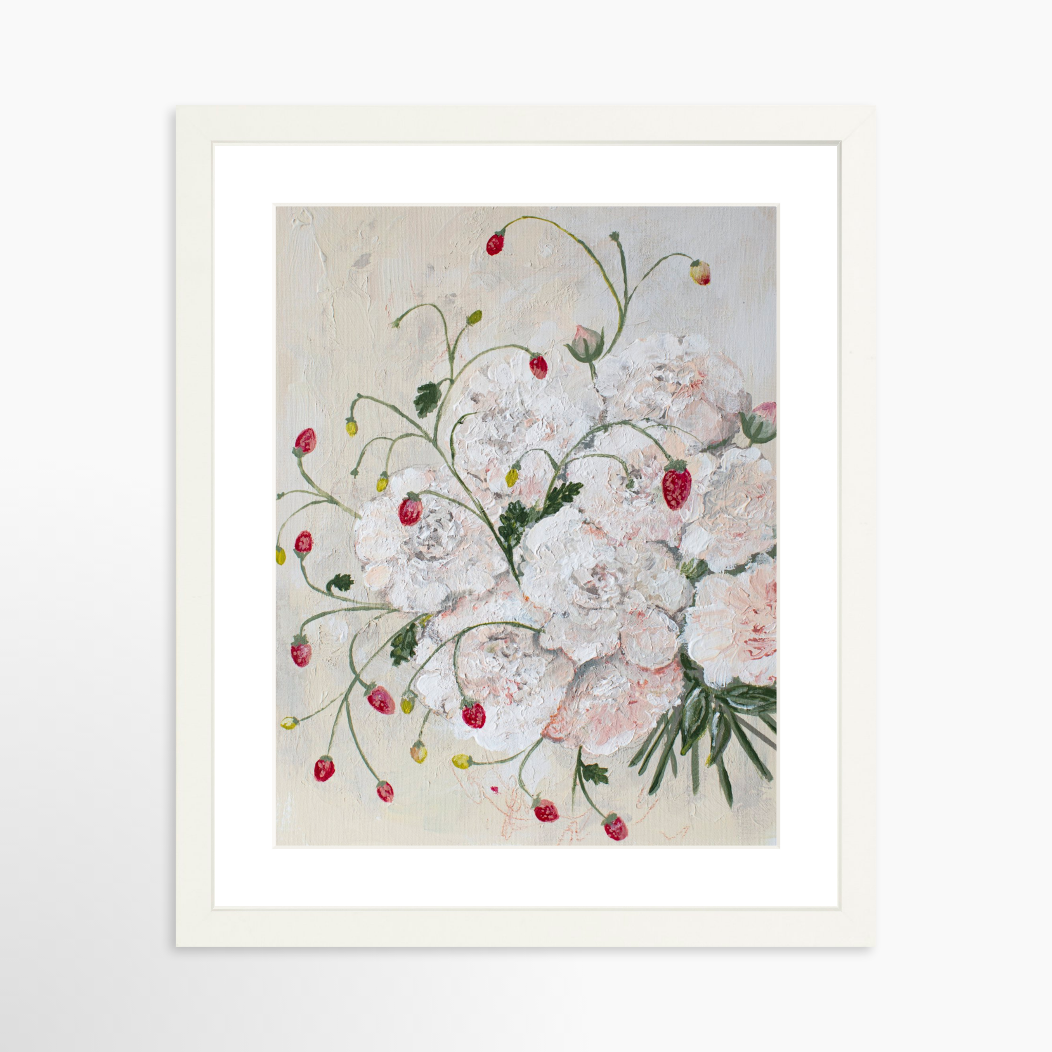 11x14 / White Frame + White Mat