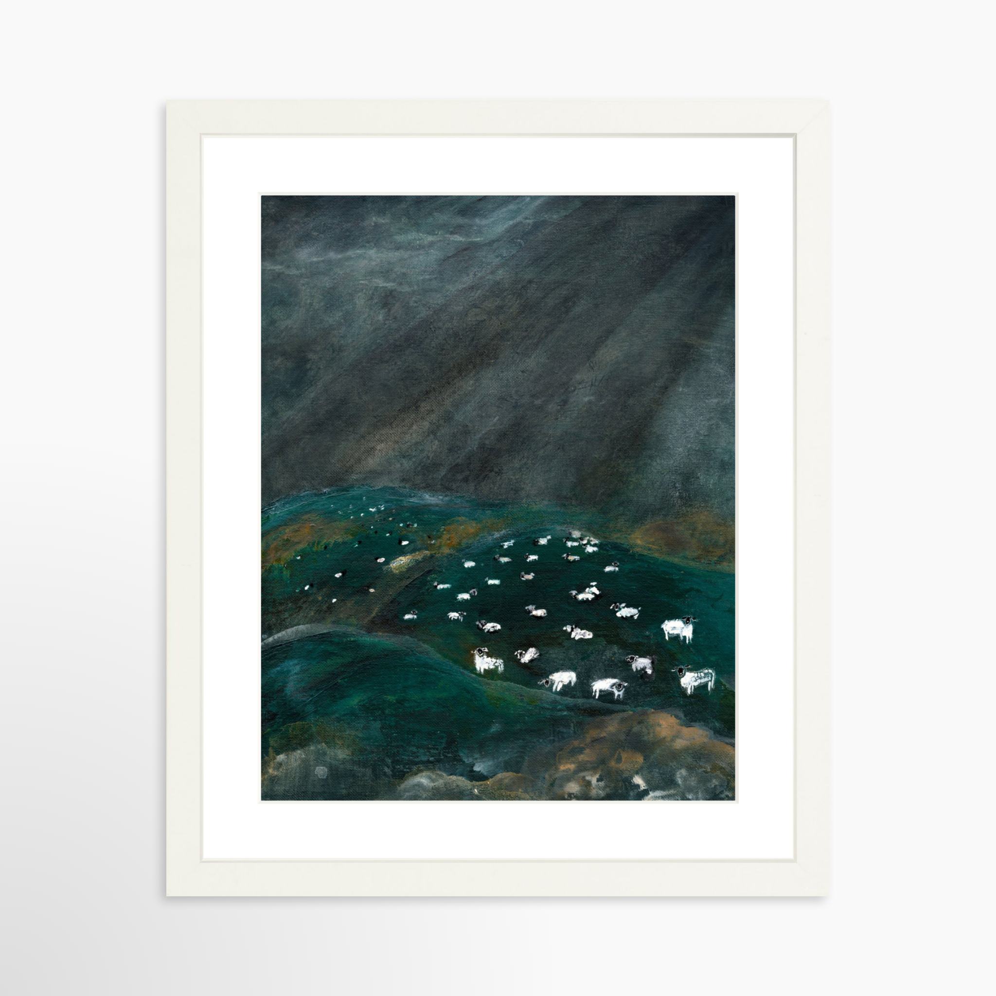 11x14 / White Frame + White Mat