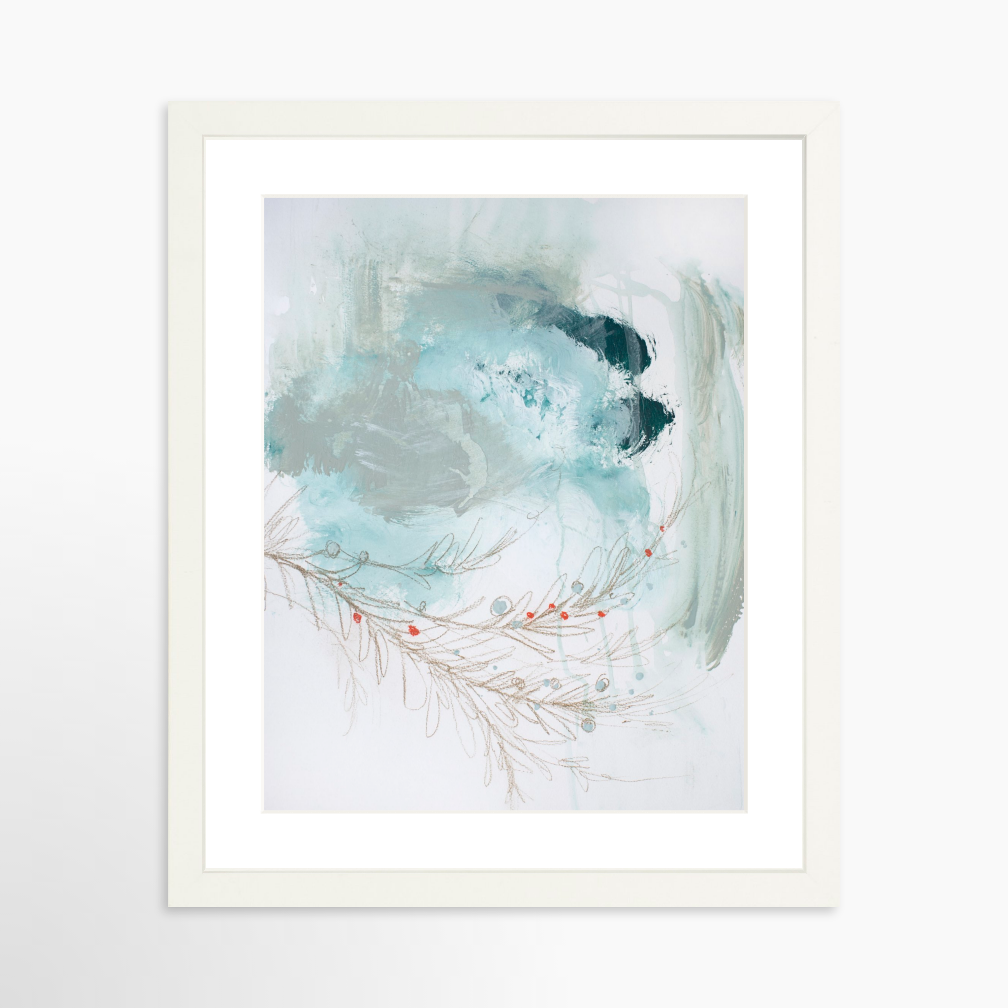 11x14 / White Frame + White Mat