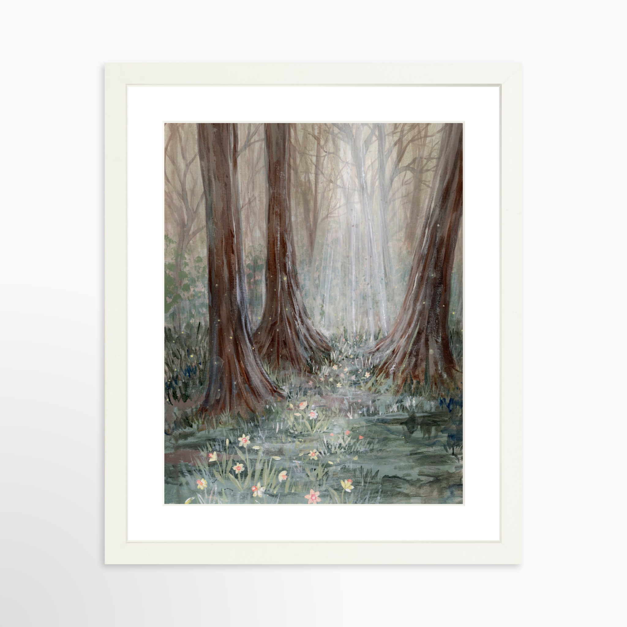 11x14 / White Frame + White Mat