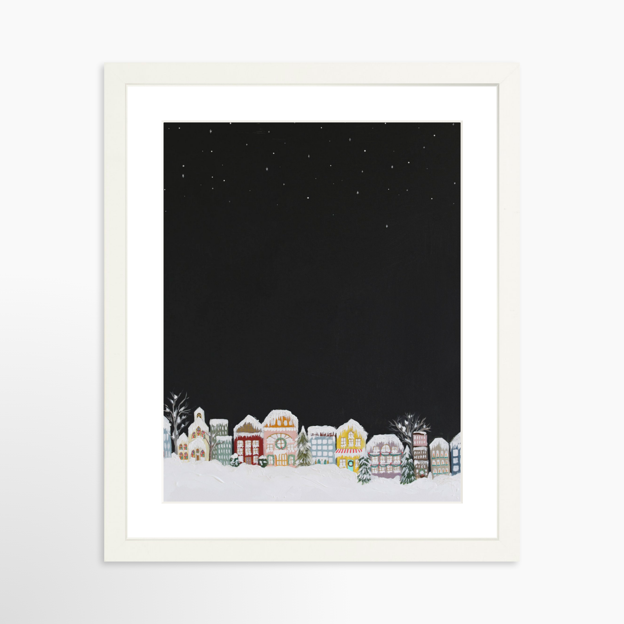 11x14 / White Frame + White Mat