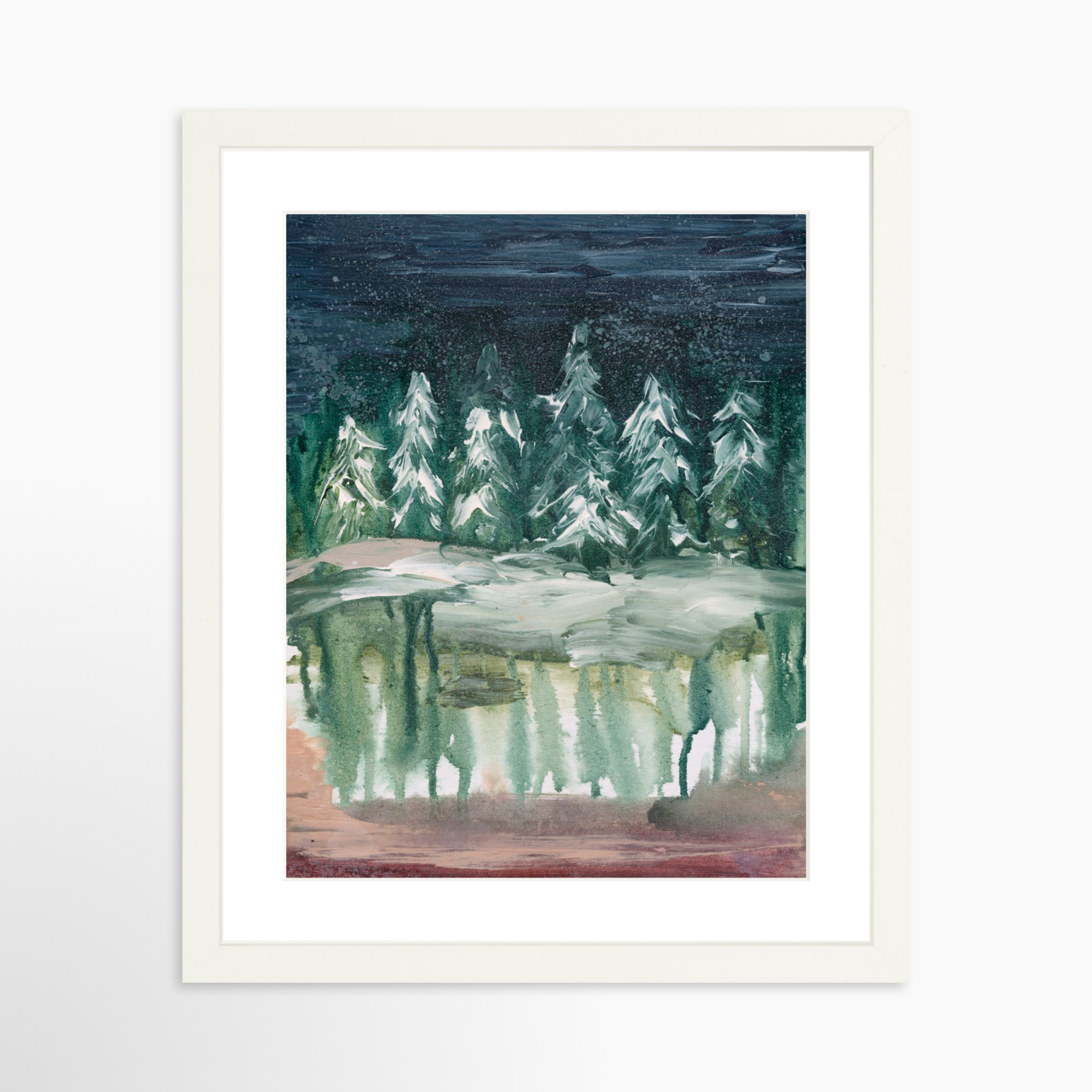 11x14 / White Frame + White Mat