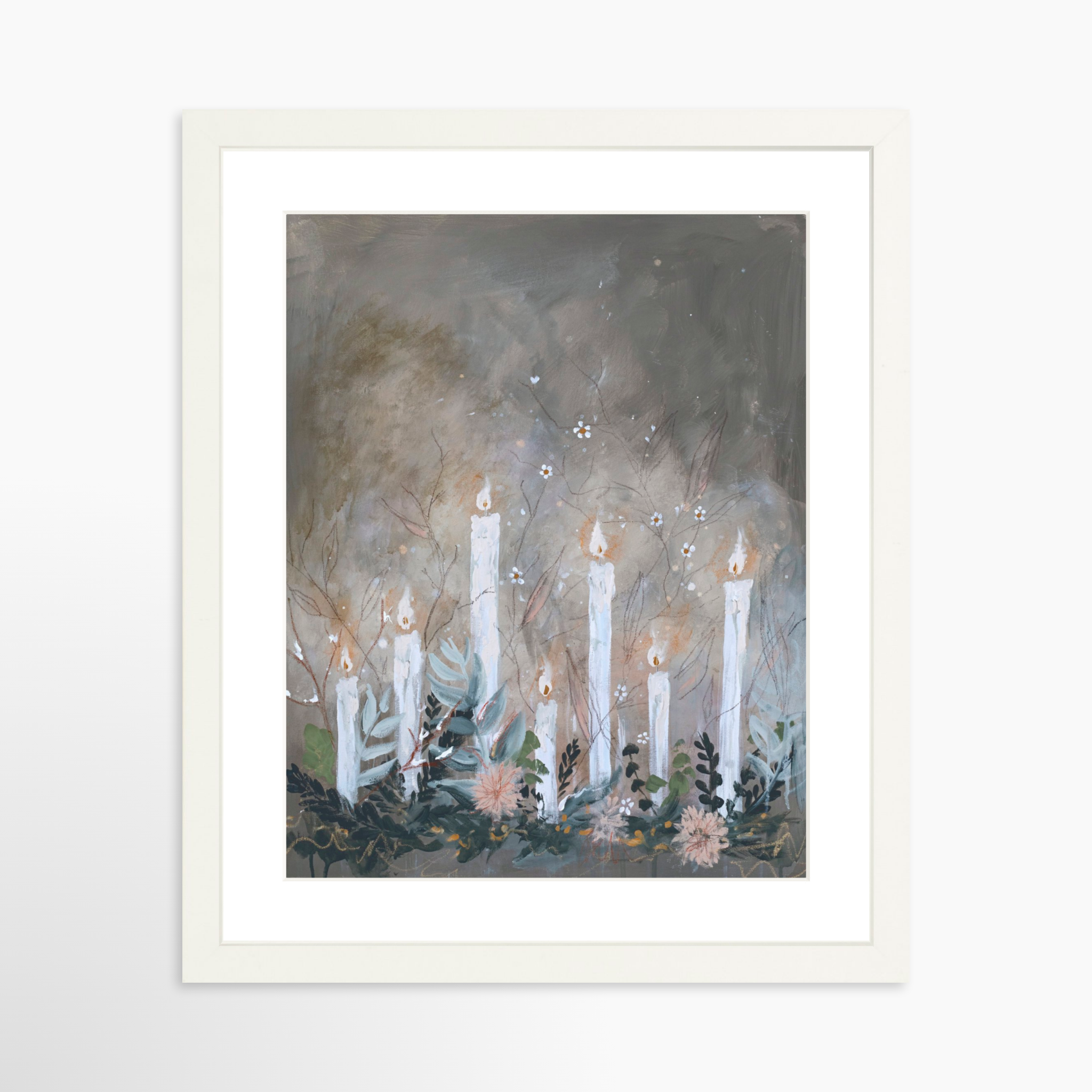 11x14 / White Frame + White Mat