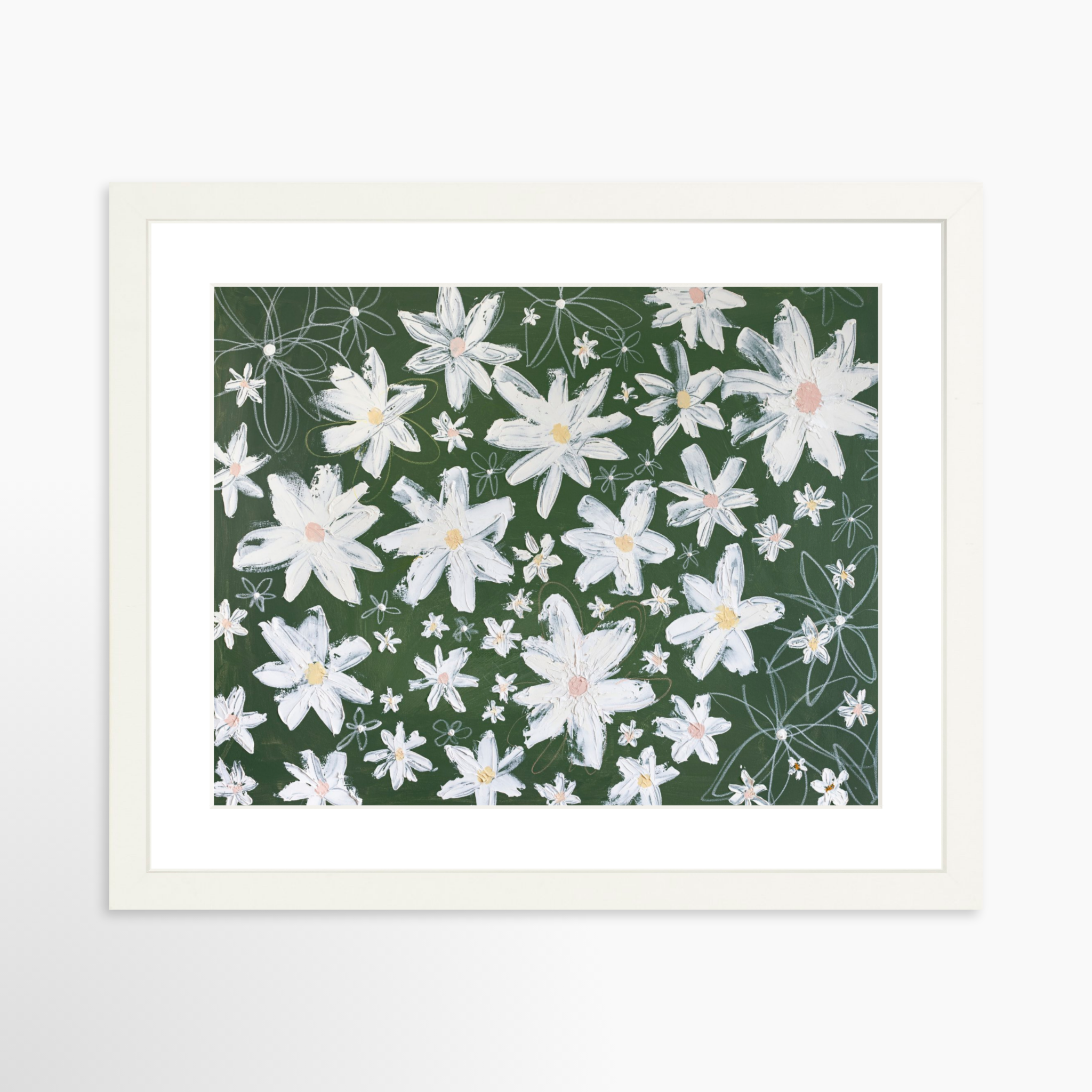 14x11 / White Frame + White Mat