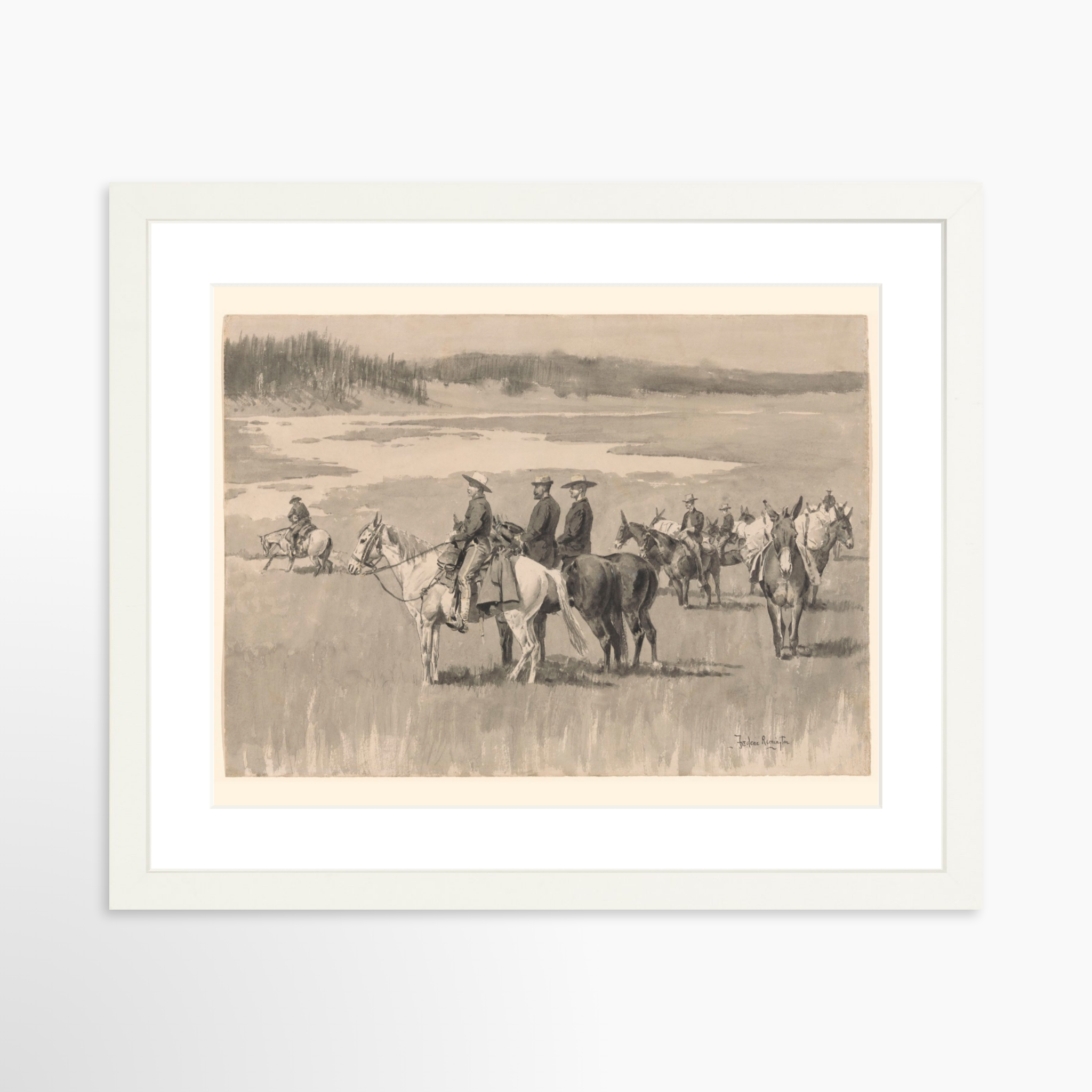 14x11 / White Frame + White Mat