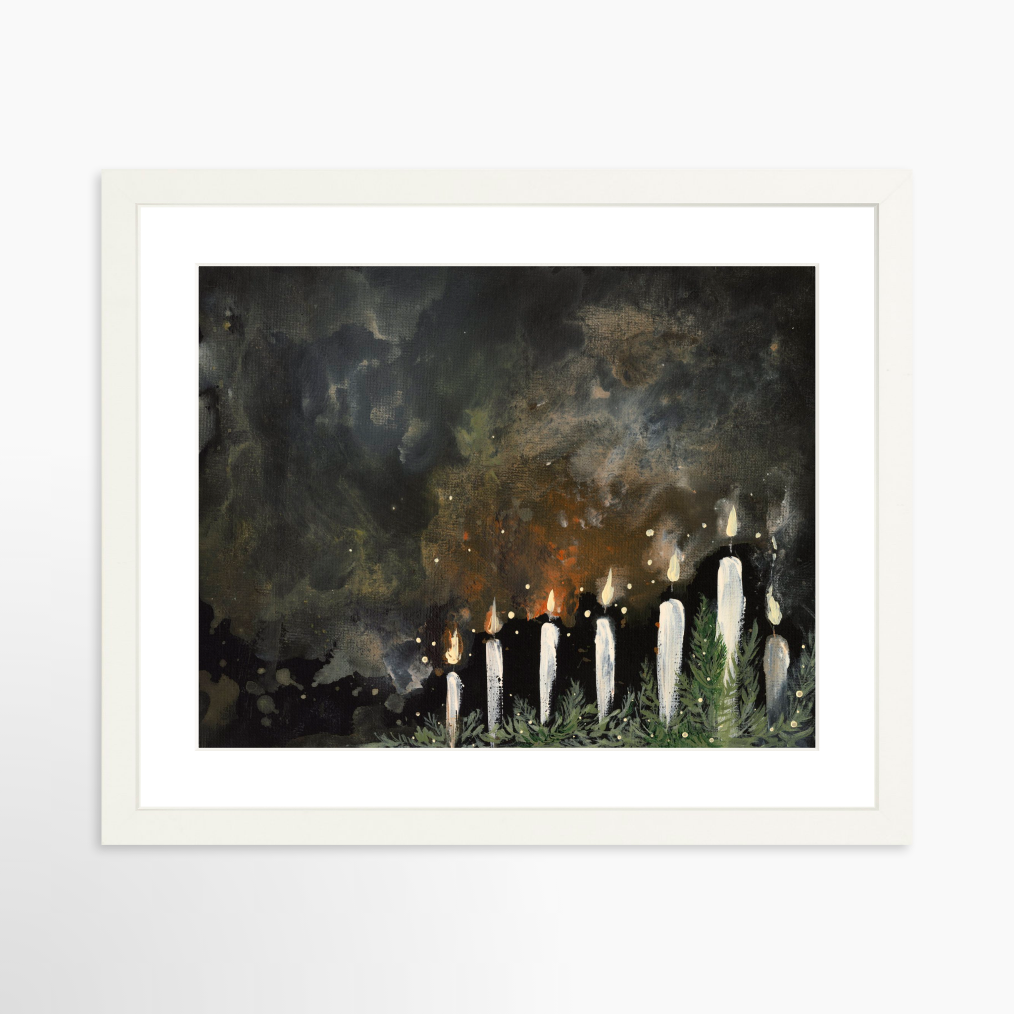 14x11 / White Frame + White Mat