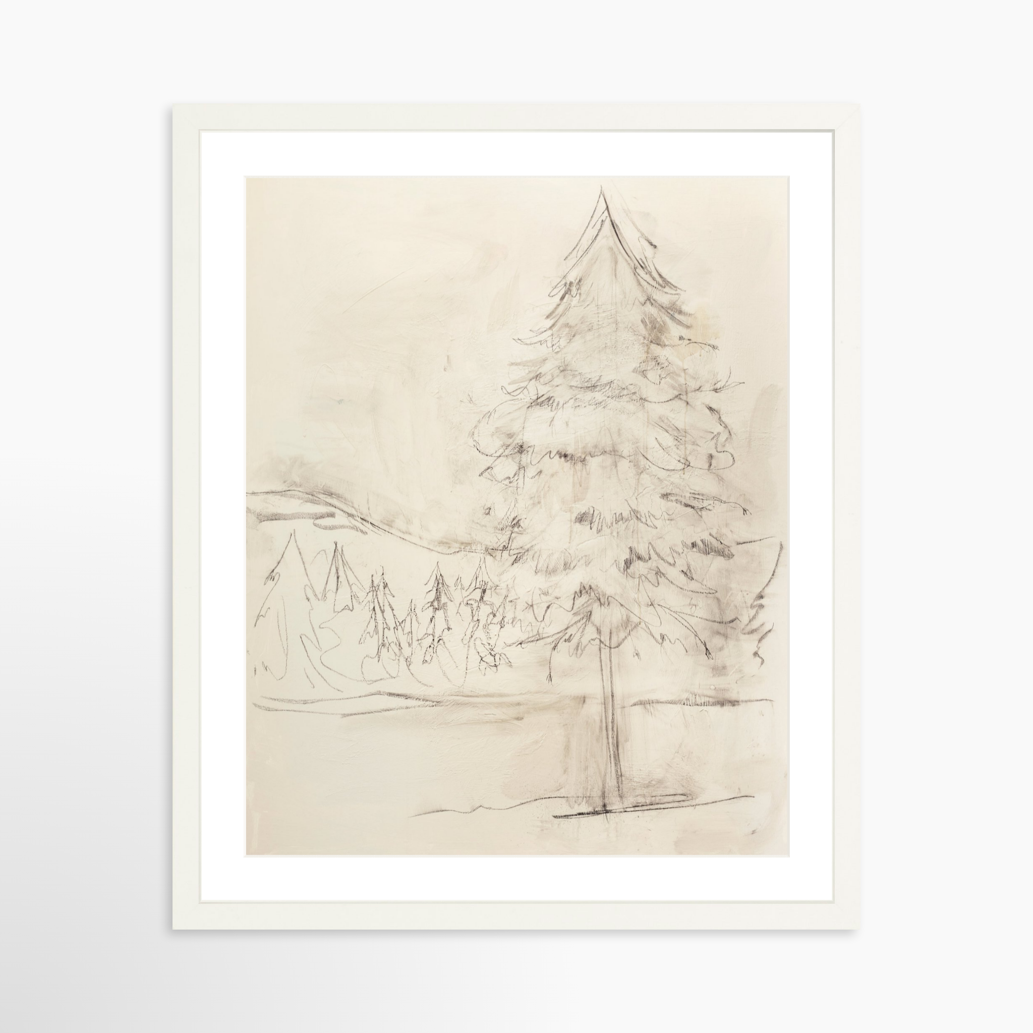 16x20 / White Frame + White Mat