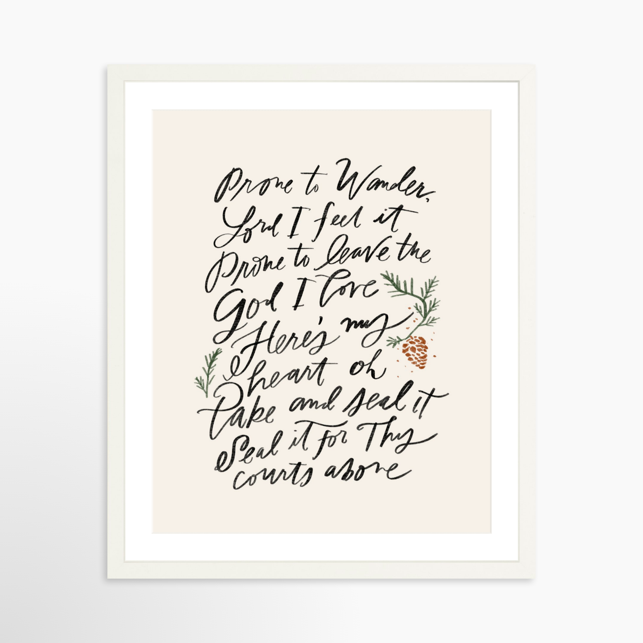16x20 / White Frame + White Mat