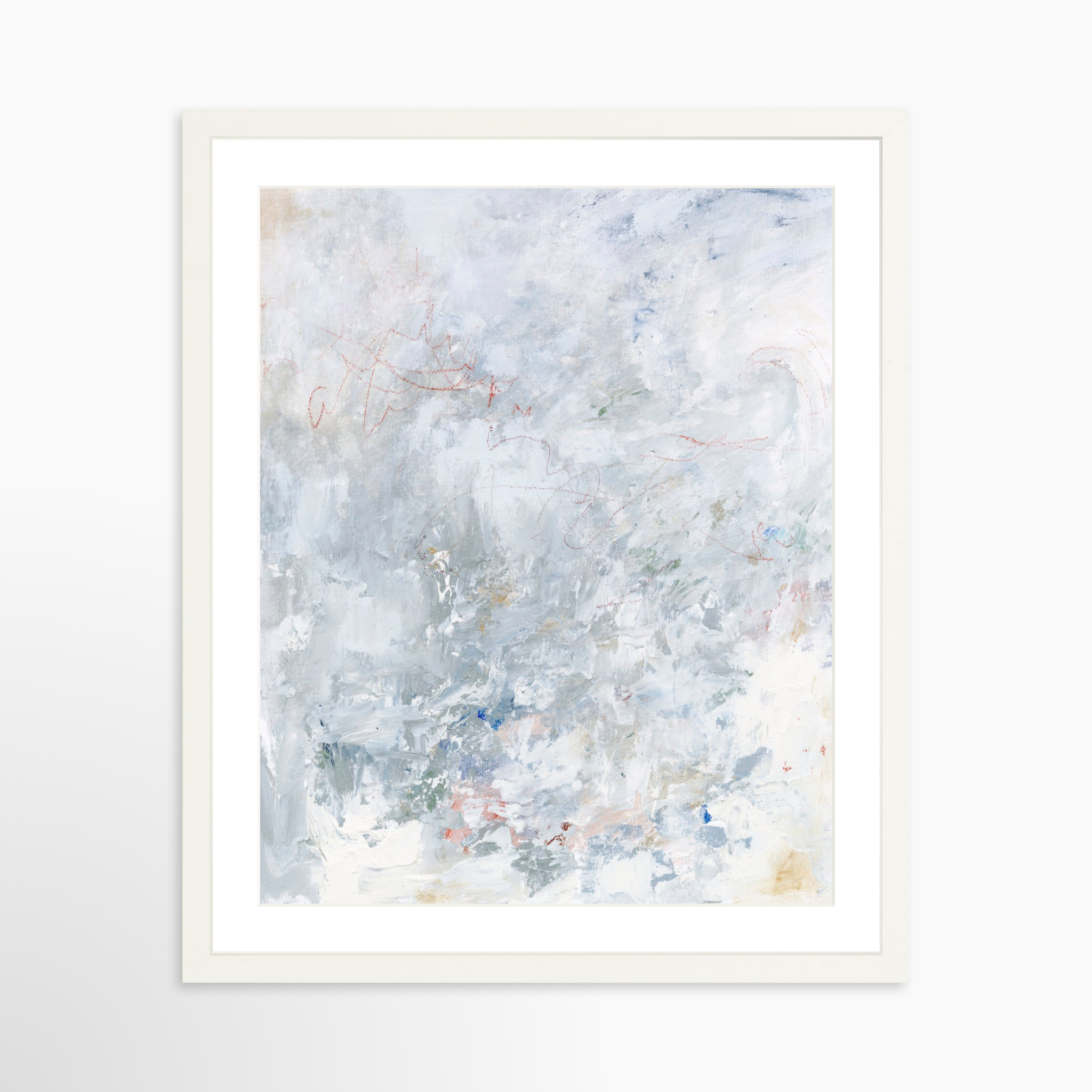 16x20 / White Frame + White Mat