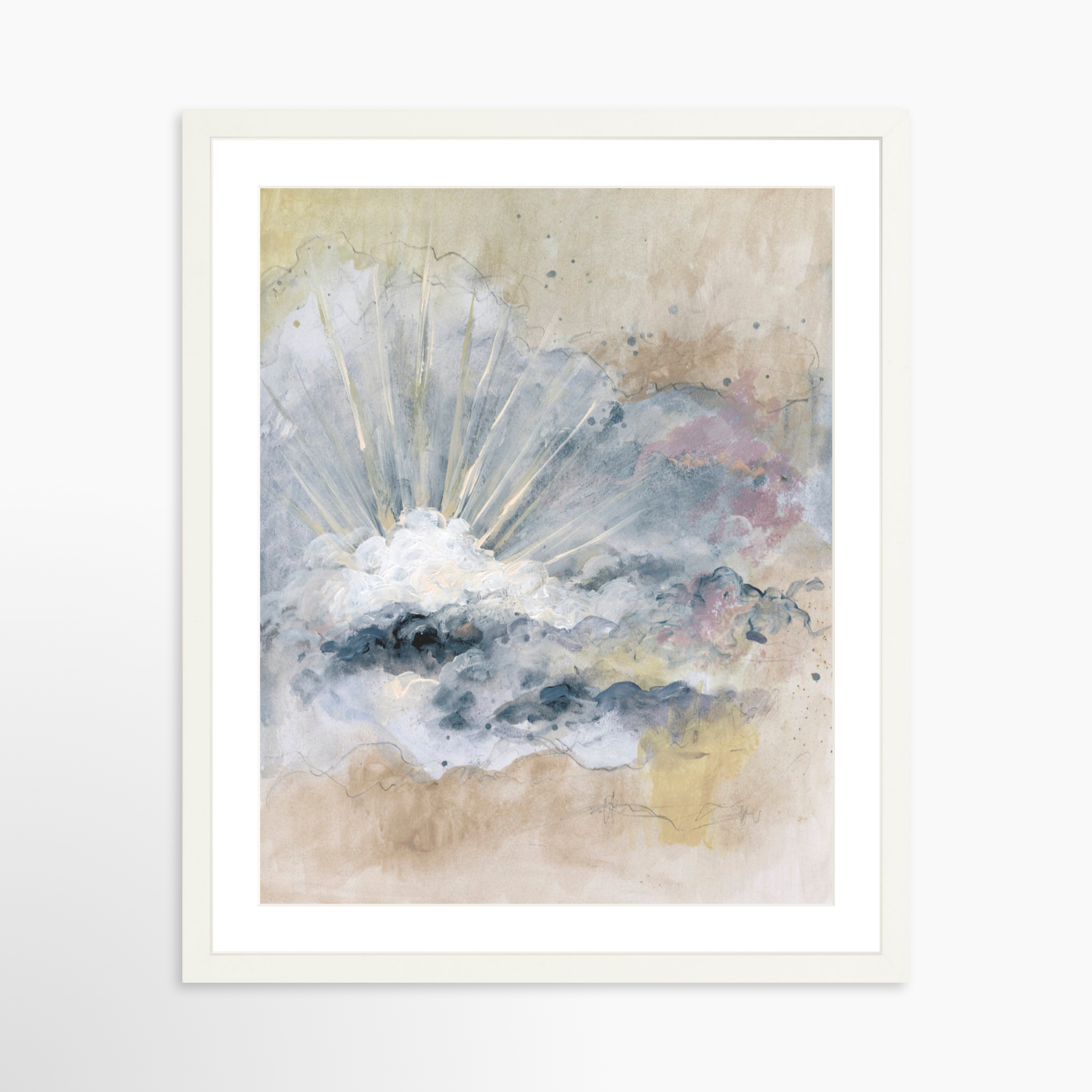 16x20 / White Frame + White Mat