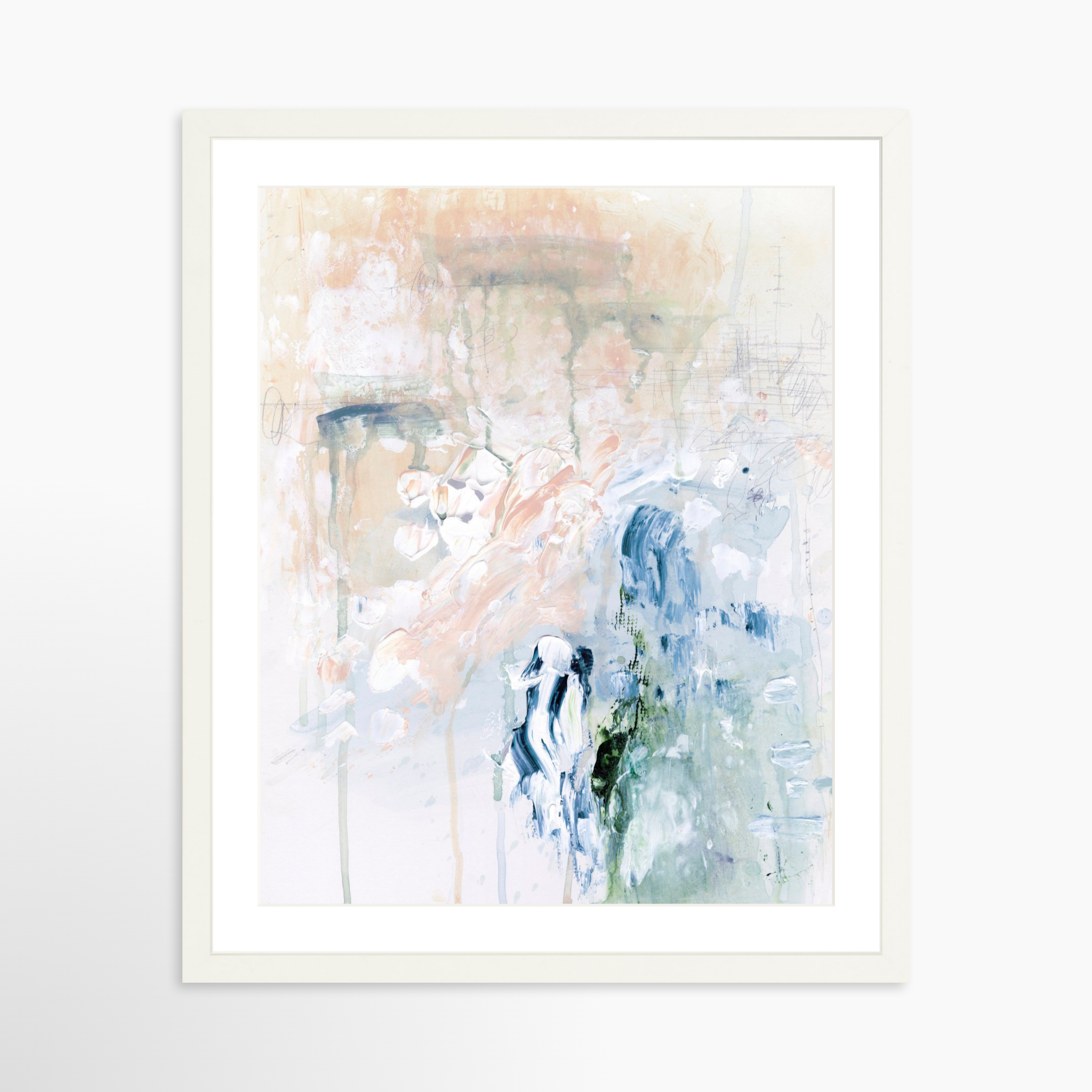 16x20 / White Frame + White Mat