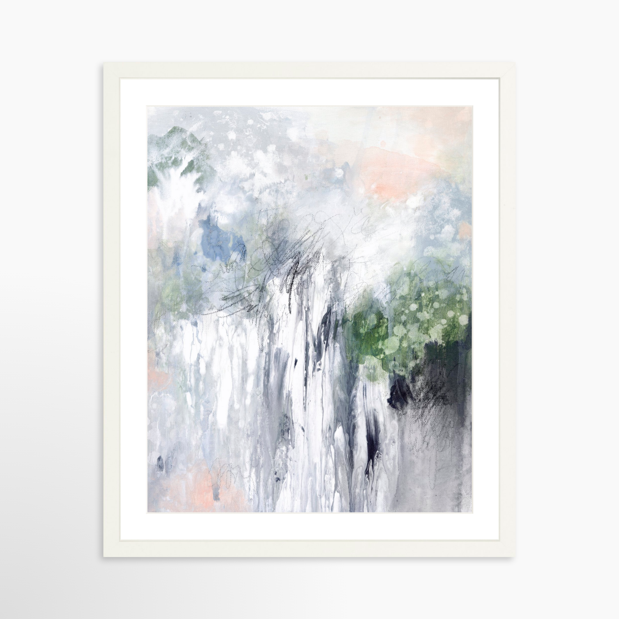 16x20 / White Frame + White Mat