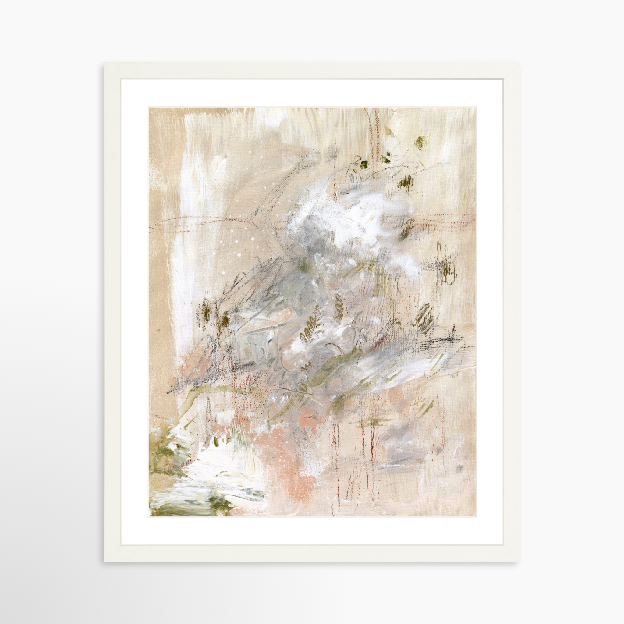 16x20 / White Frame + White Mat