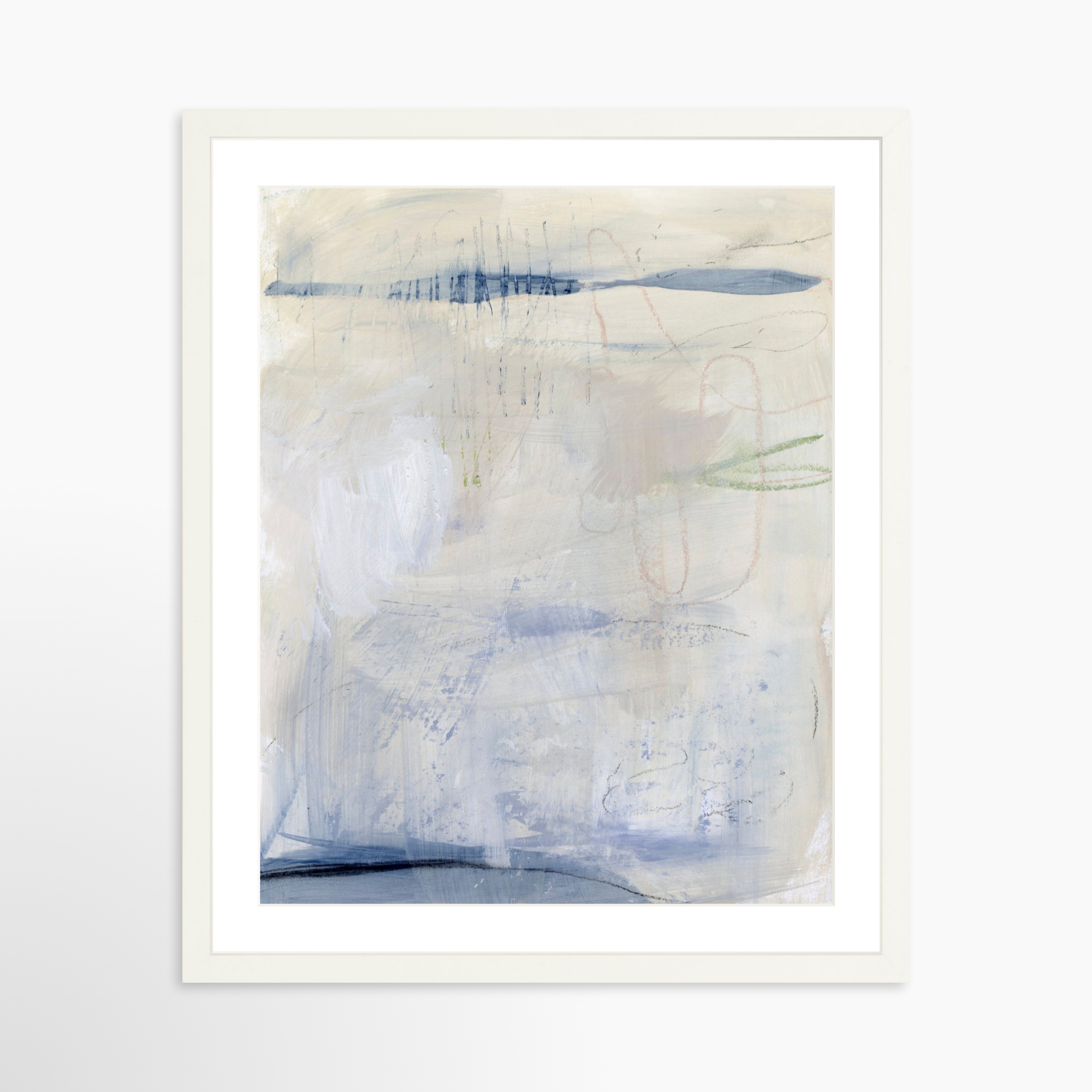 16x20 / White Frame + White Mat