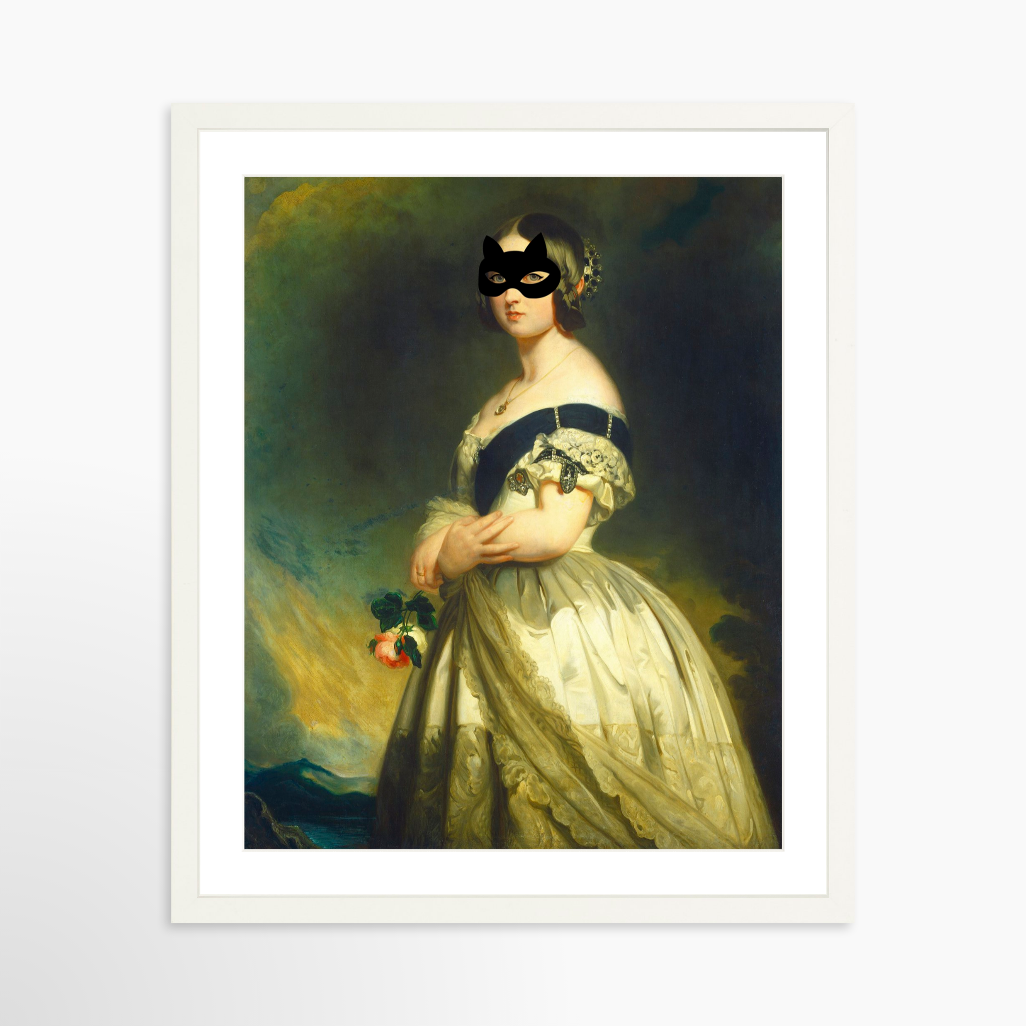 16x20 / White Frame + White Mat