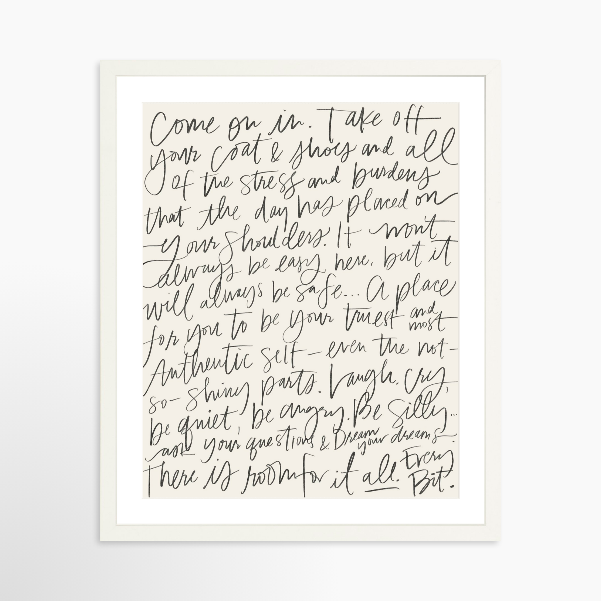 16x20 / White Frame + White Mat