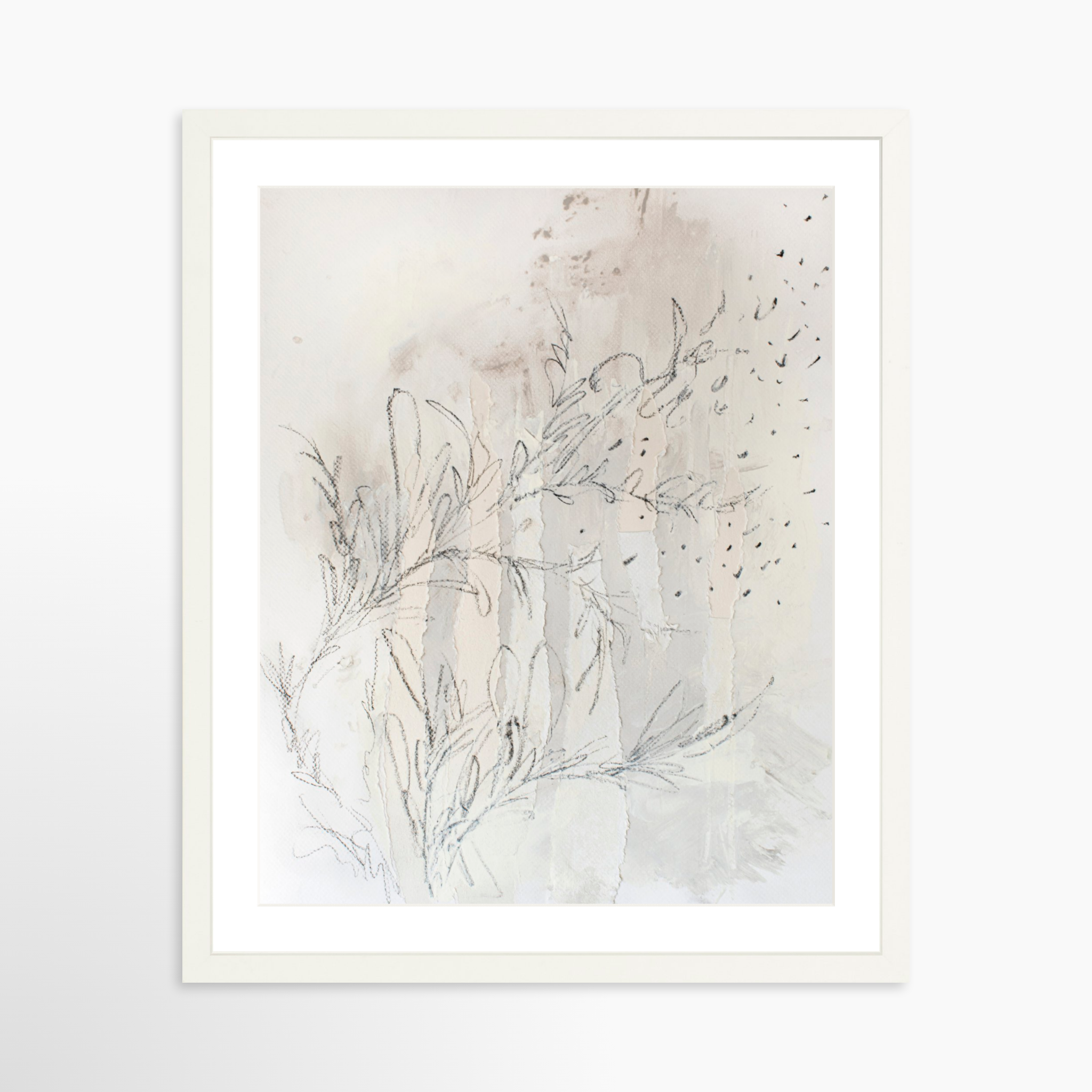 16x20 / White Frame + White Mat