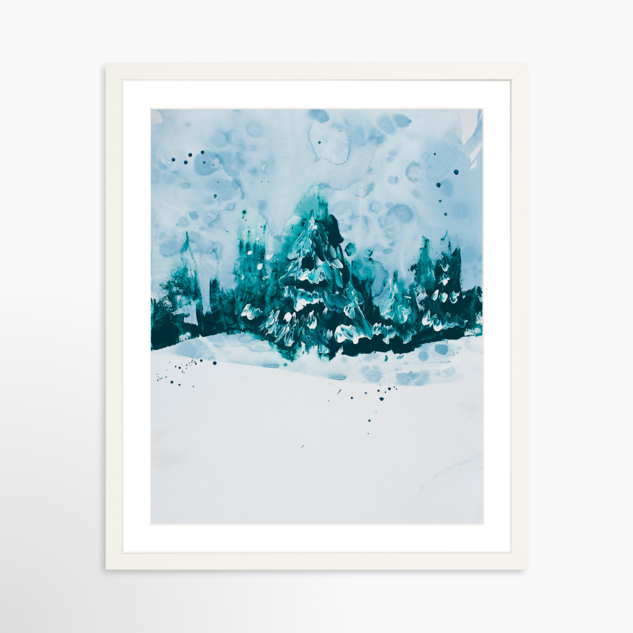 16x20 / White Frame + White Mat