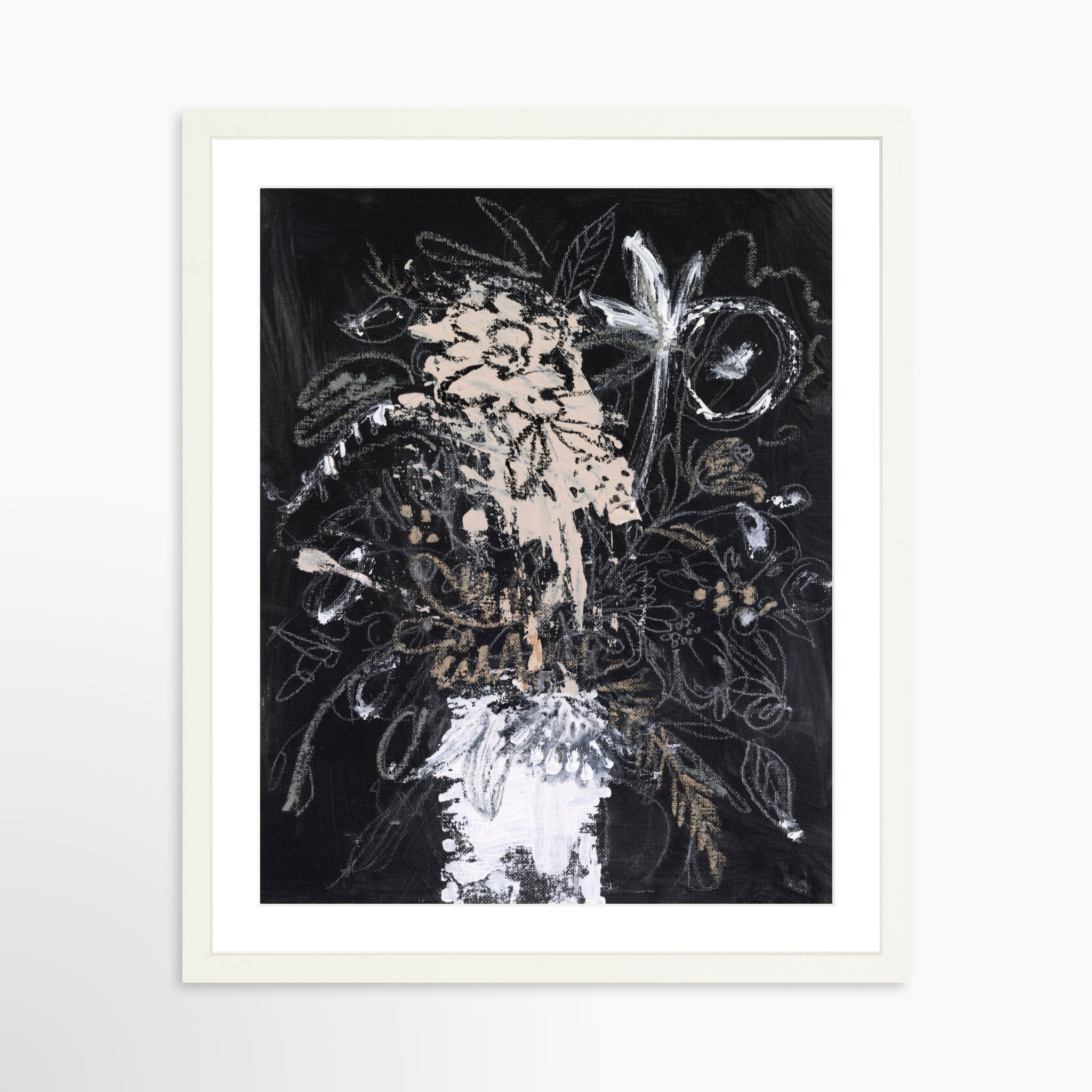 16x20 / White Frame + White Mat