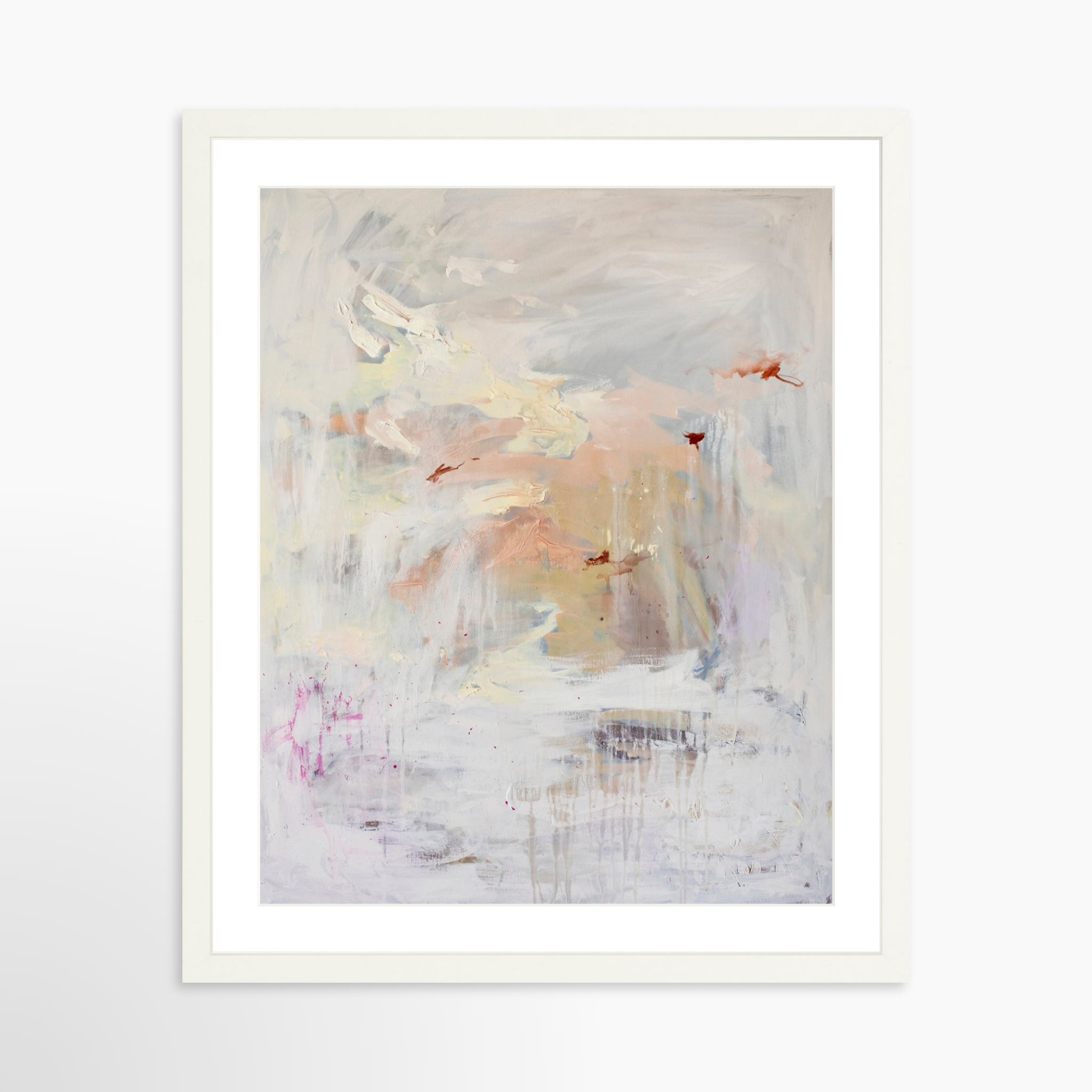 16x20 / White Frame + White Mat