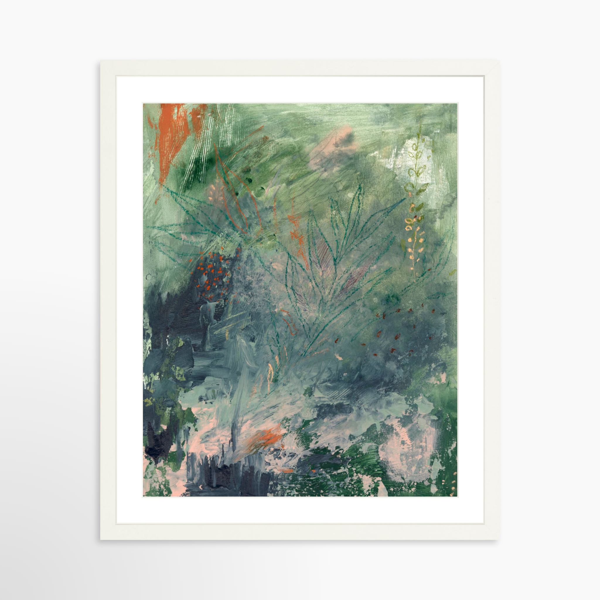 16x20 / White Frame + White Mat